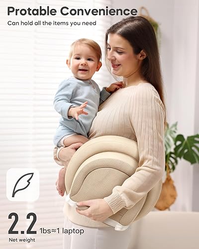 Miniatura 4 de Cambiador de bebé con impermeable y fácil de limpiar, almohadilla cambiadora de pañales de poliuretano plegable antideslizante, cinturón de