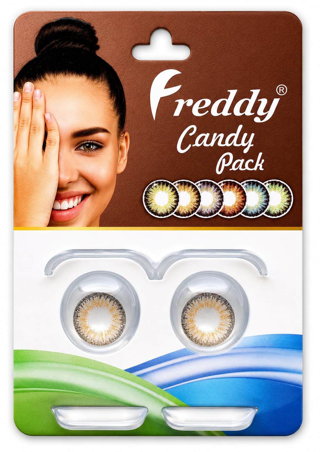 Freddy Contact Lens Hazel Gold Candy Pack Zero Power Colored Lenses | Zero Power/Lenses Only) With Case (Hazel Gold)-image-24