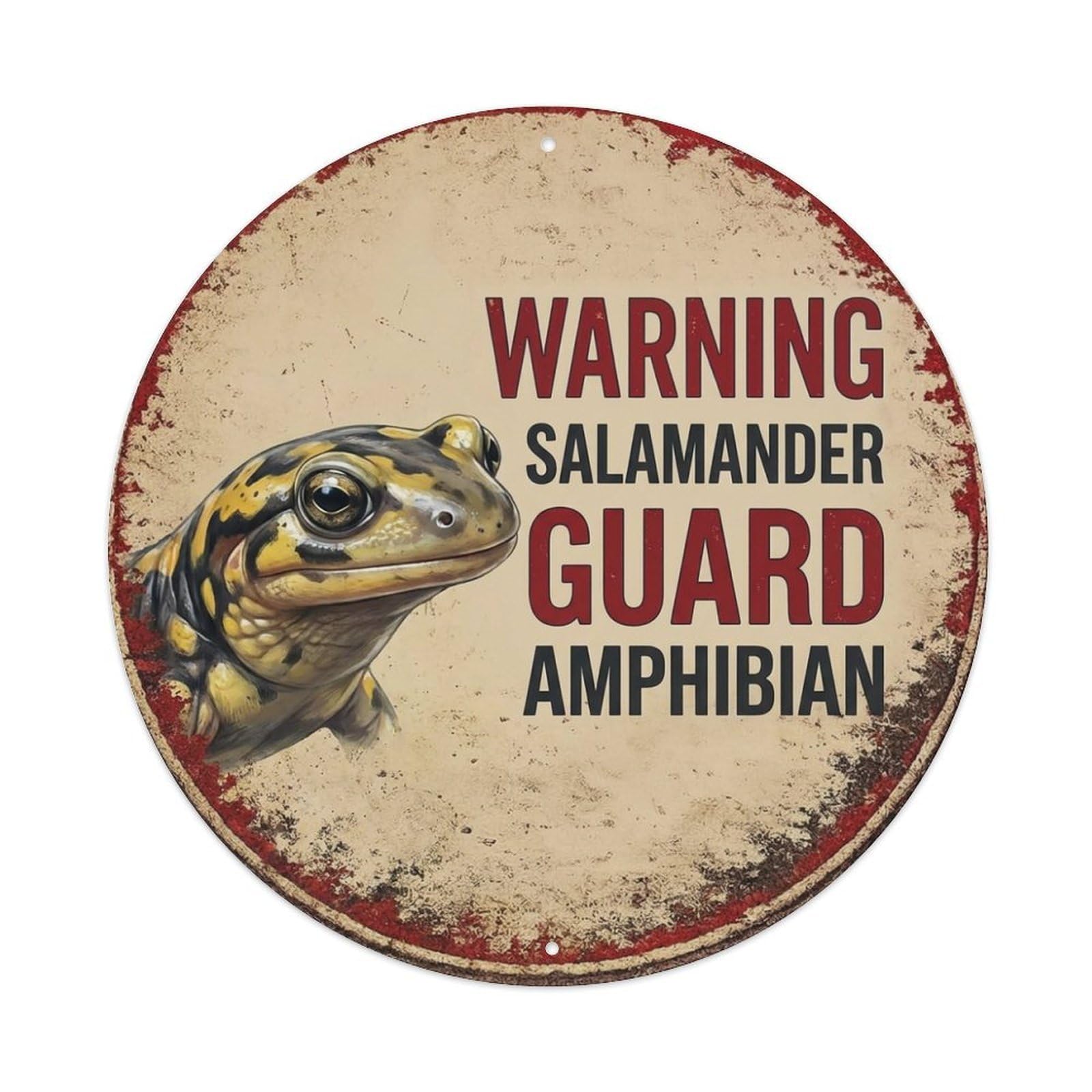 Tgrcjimh Style Metal Tin Sign Vintage Warning Salamander
