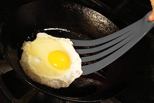 Miniatura 3 de Mercer Culinary Hell's Tools - Espátula ranurada de alto calor, 12 x 3.5 pulgadas, color gris