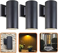 Vista 22 de Farol de pared para exteriores, lámpara exterior – Listado ETL, aluminio antioxidante, impermeable, montaje en pared, diseño rectangular – 1