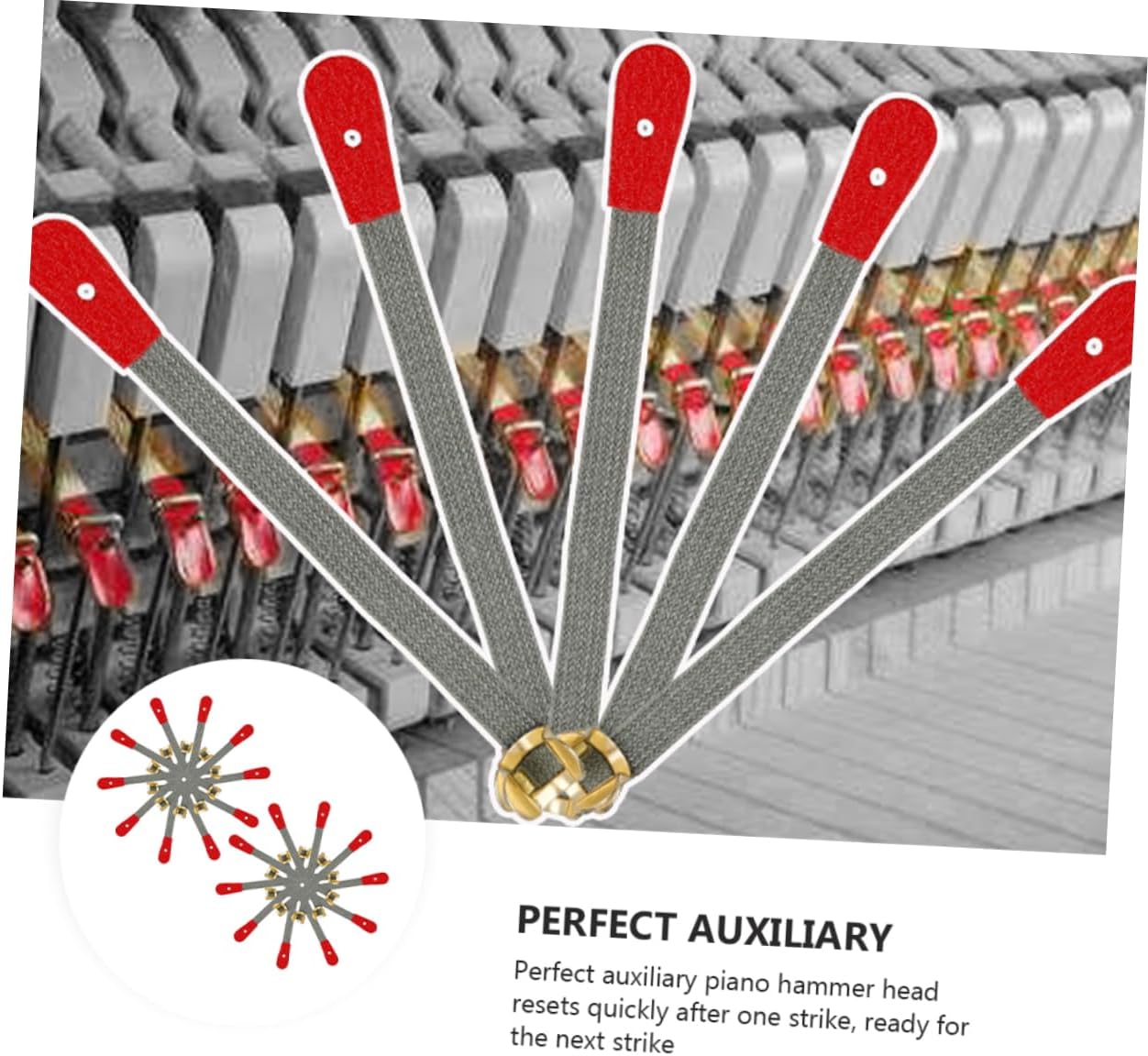 BESPORTBLE 50Pcs Piano Mutes Fixing Tool Lightweight Piano Tuning Ropes with Buckles for Essential Piano Accessories for Tuning and Repair