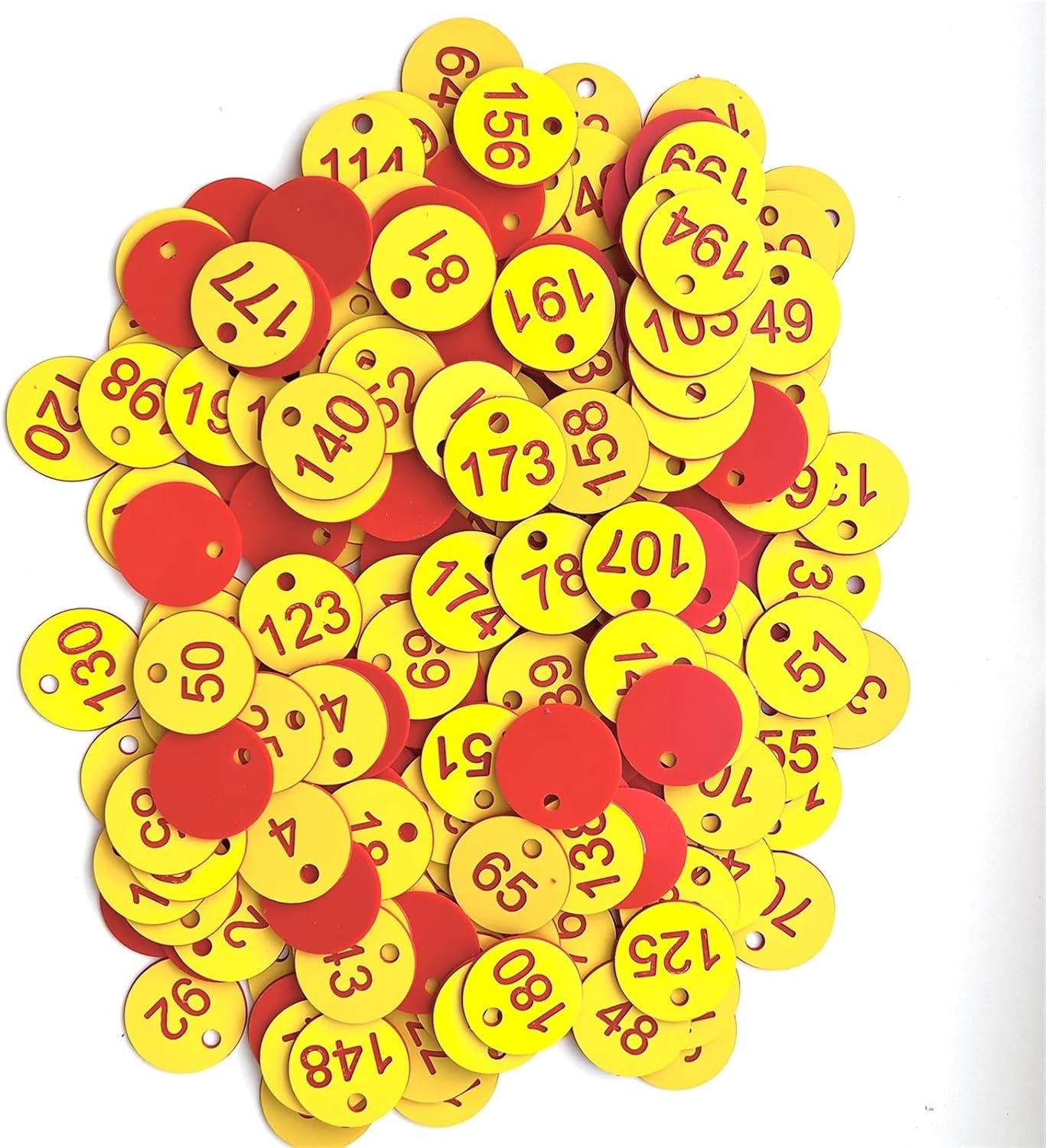 Plastikowe zawieszki z numerami wielokolorowe opakowanie 200 szt. z grawerowanym ABS Ułatwienie szybkiego rozróżnienia liczb dotyczących sal lekcyjnych targów wyścigów i zajęć zespołowych. Sky Blue White