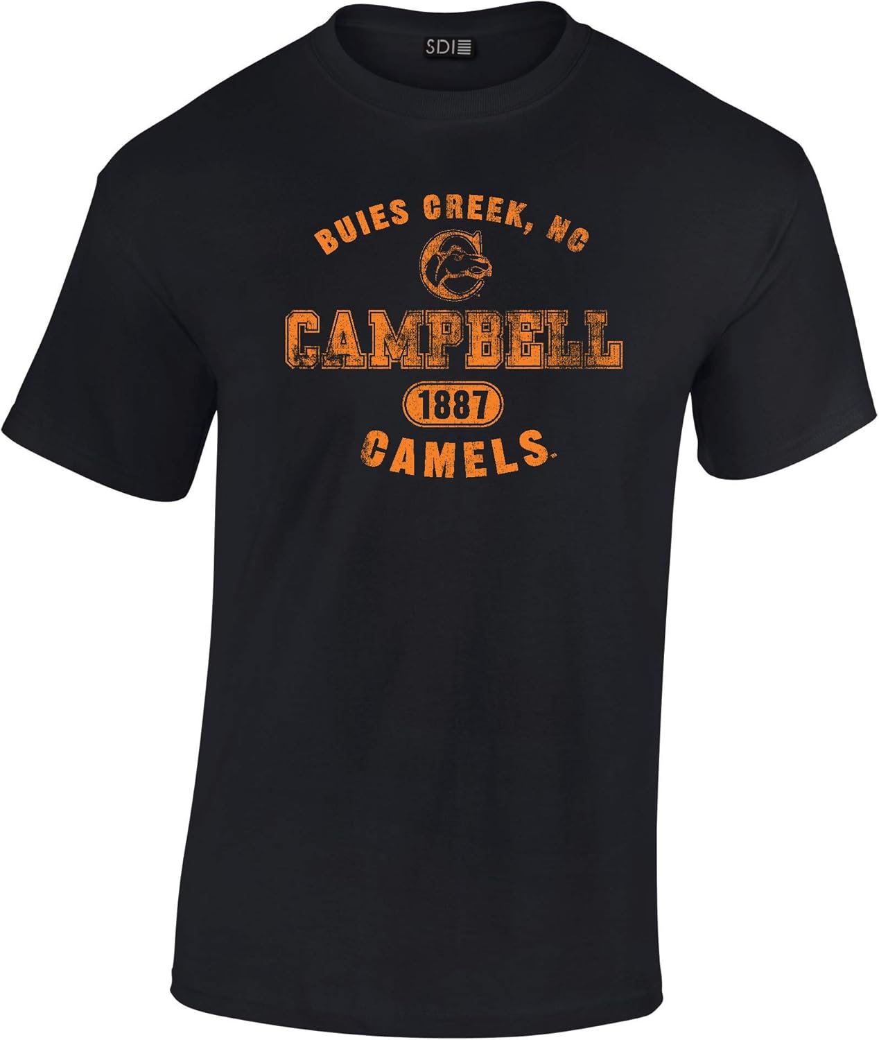 SDI Short Sleeve 100% Cotton Tee Campbell Fighting Camels 2X Orange