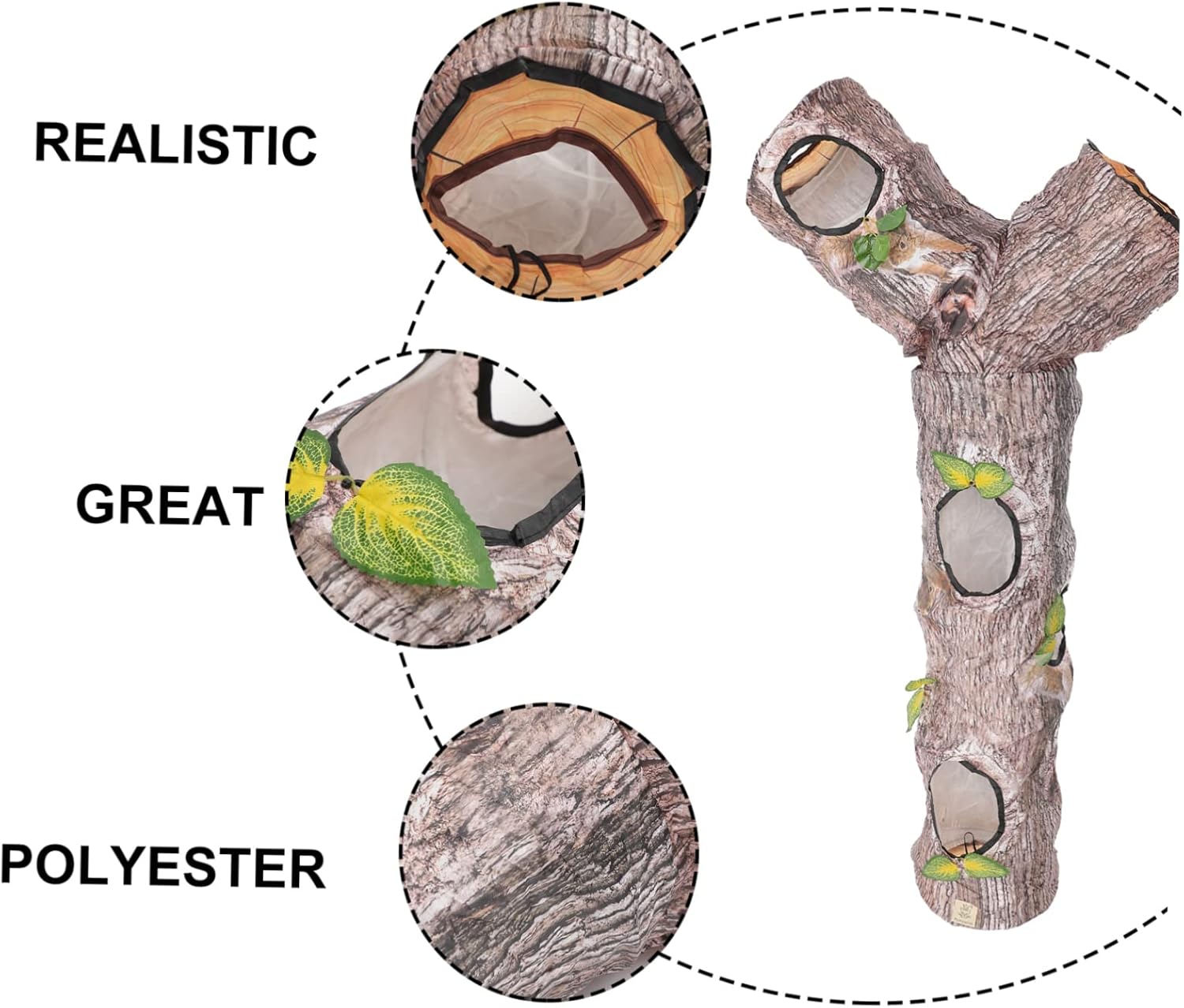 BESPORTBLE 1pc Cat Tunnel Tree Pattern Interactive Pet Toy Maze for Cats Fun Multi Design for Exercise and Play