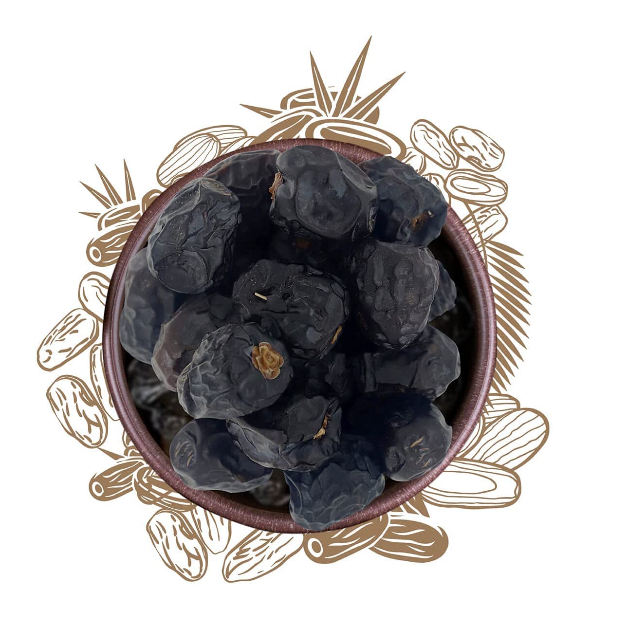 Sunnah Shop® Premium Ajwa Daktyle z Medyny 3 KG - Daktyle Proroków | Świeża Żniw | Unikalny Smak | 100% Naturalne - BEZ Dodatków