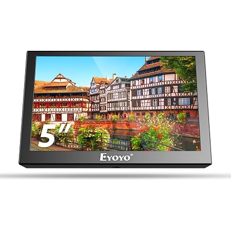 Eyoyo 8-Inch Portable IPS LCD Monitor With HDMI, VGA & AV Inputs