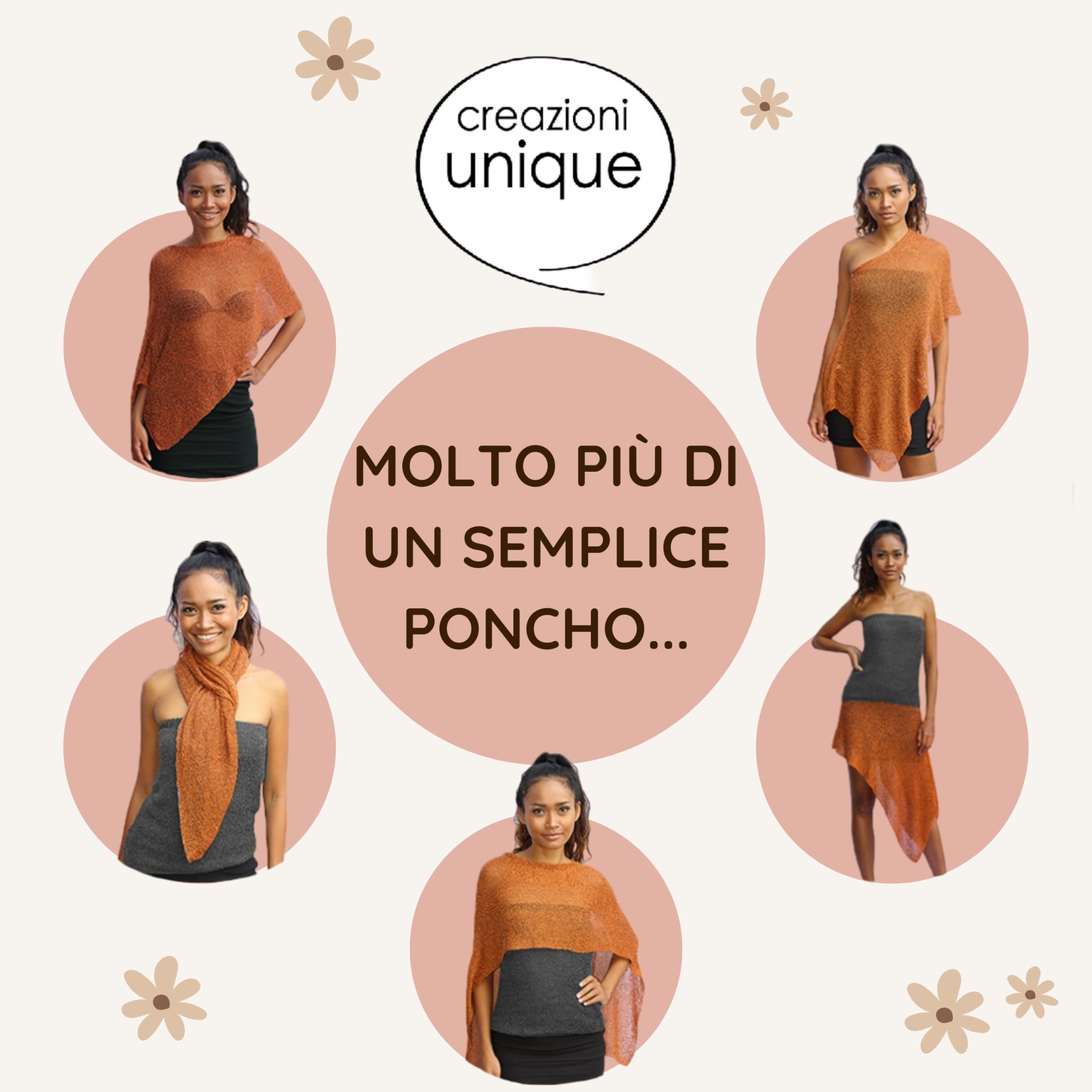 Poncho Bolardo de Mujer Elegante de Ceremonia o Noche - Poncho Mujer Verano y Primavera de Red de Viscosa Térmica con Esencia de Flor de Cerezo
