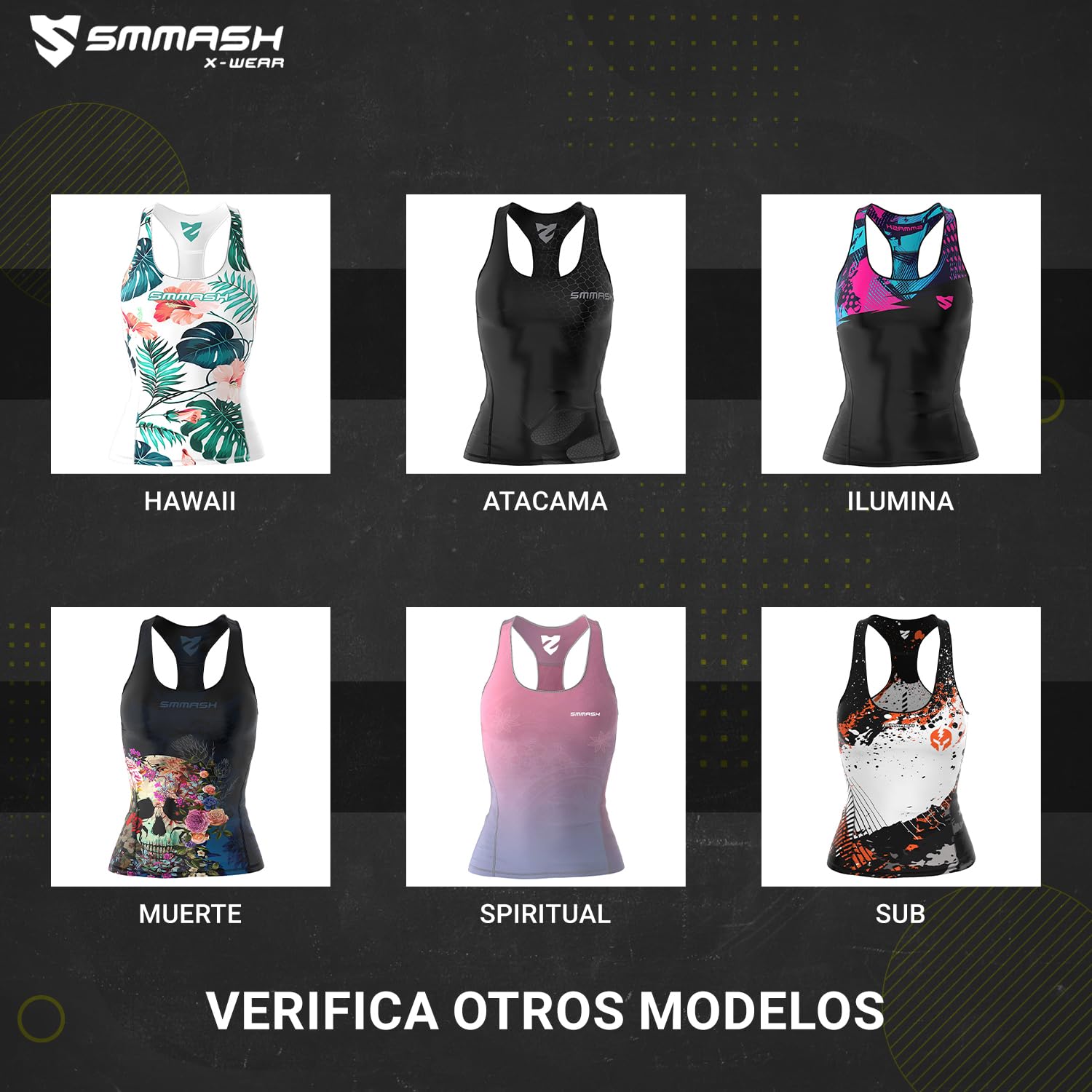 SMMASH Steampunk Sport Top Tank para Mujer, Camiseta de Tirantes Deportivas, Camiseta sin Manga para Fitness, Yoga, Formación, Material Transpirable y Antibacteriano — view 5