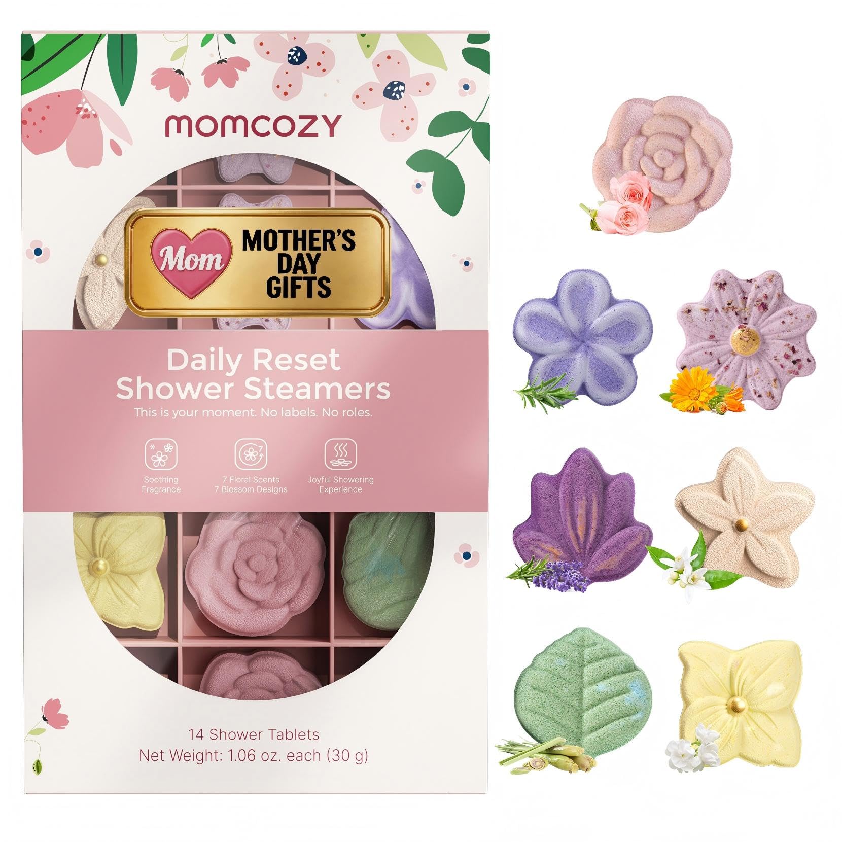 Amazon.com: Momcozy 14-Pack Shower Steamers with 7 Floral Scents