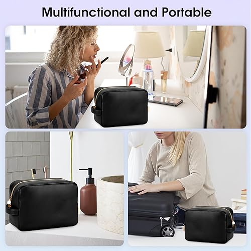 Miniatura 6 de Wandering Nature Bolsa de maquillaje para bolso, bolsas de cosméticos para mujer, organizador de maquillaje, bolsa de viaje con bolsillos