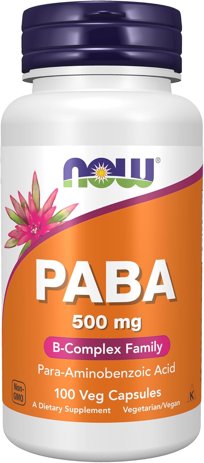Paba Amazon.com: NOW Supplements, PABA (Para-Aminobenzoic Acid) 500 mg, B ...