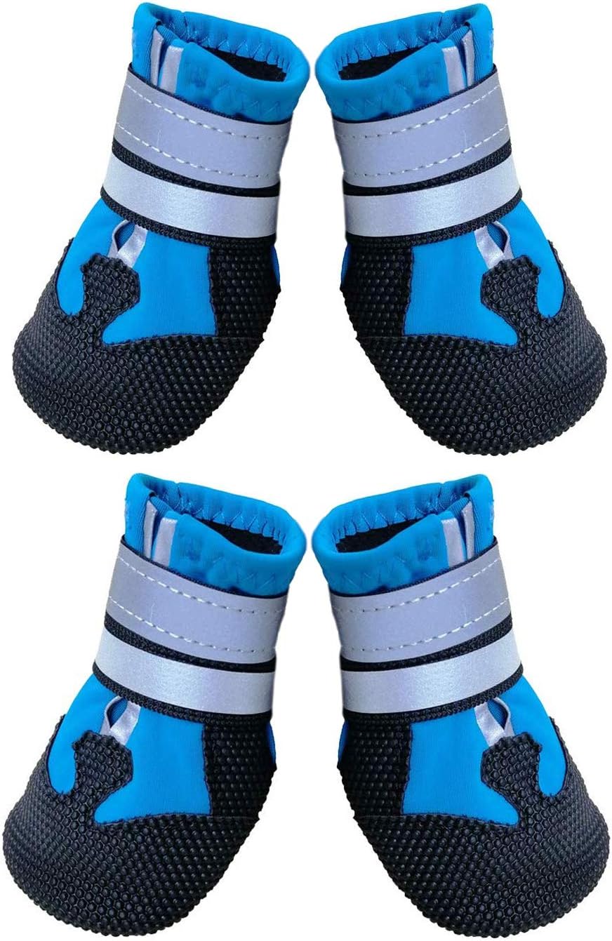 iPobie 4 Pieces Dog Protection Boots, Dog Breathable Shoe Non-Slip Slipper Dog Boots - Image 3