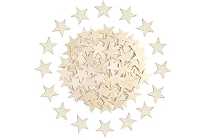 2 Inch Wooden Stars for Crafts: Unfinished Wood Star Cutouts for Wooden...
