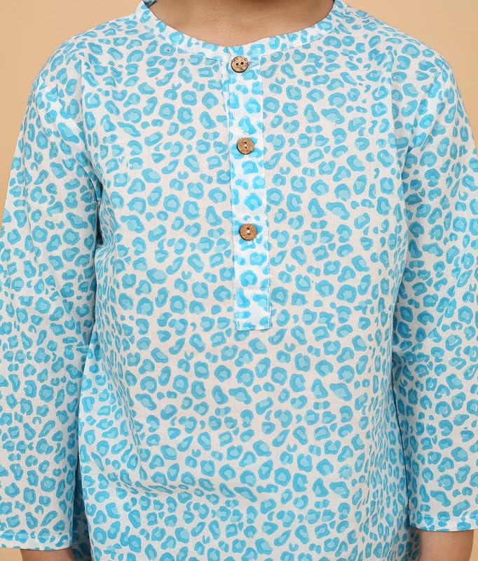 Image of Boys Cotton Night Suit | Jaipur Handblock Print Pajama Set for Kids | Boys Sleepwear | Kids Pajama Set | Baby & Toddler Sleep Suit | Combo Pack of 2
