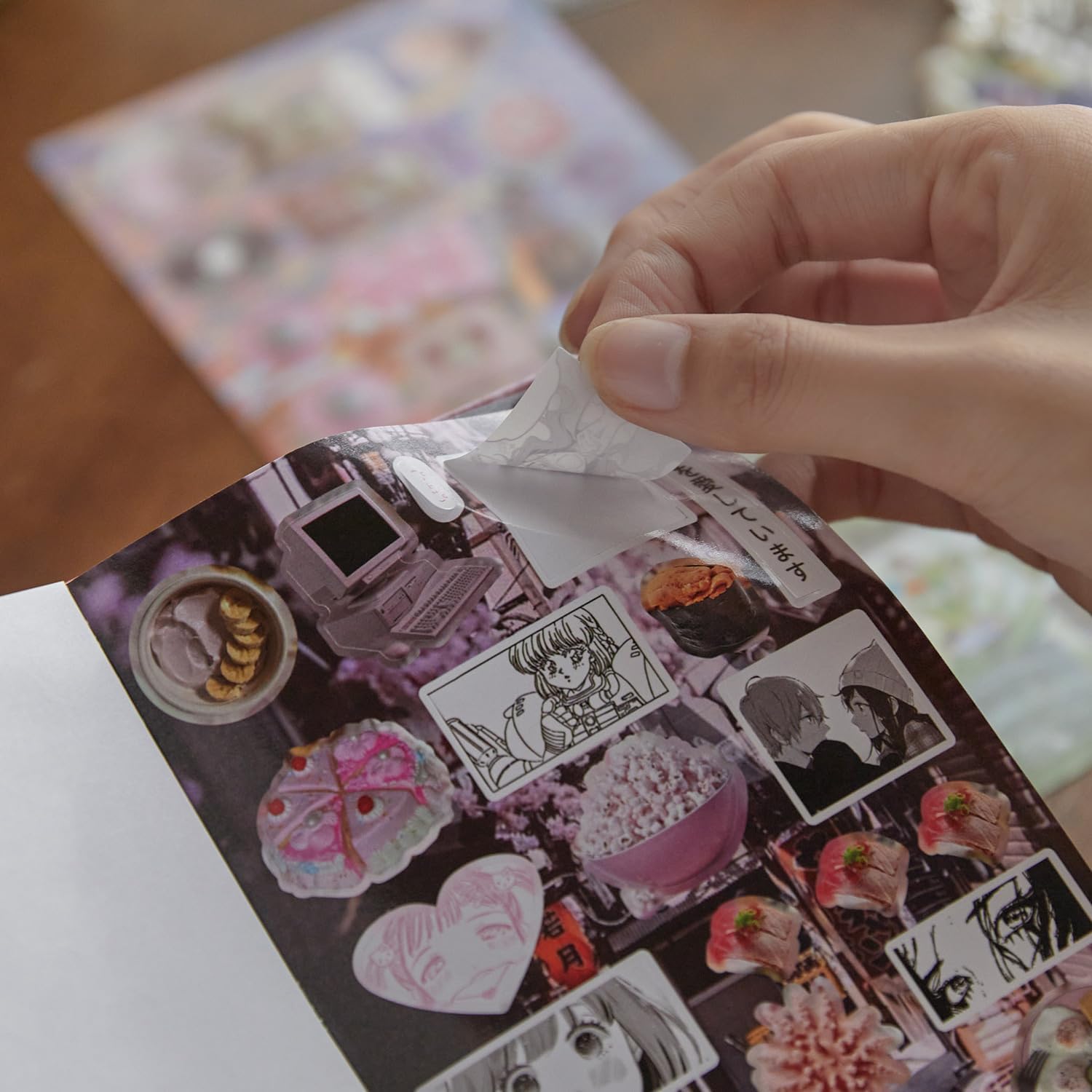 800+ PCS Japanese Sticker Book Heisei Vintage Food for Scrapbook