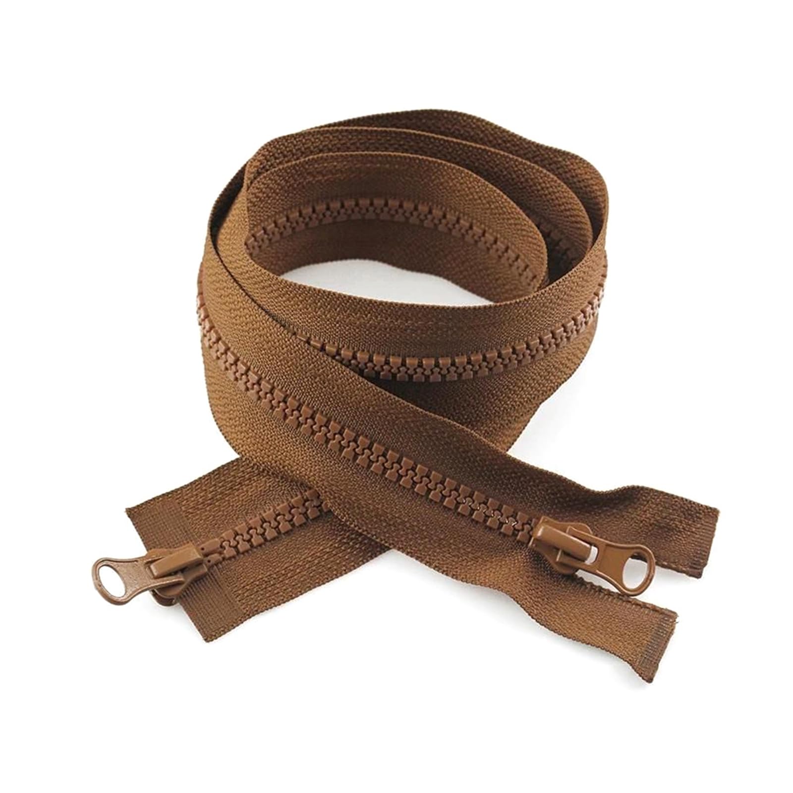 2 szt. 5# Podwójny suwak z żywicy z zamkiem błyskawicznym z otwartym końcem, ubrania, kurtki, akcesoria do szycia(Gray,100cm)