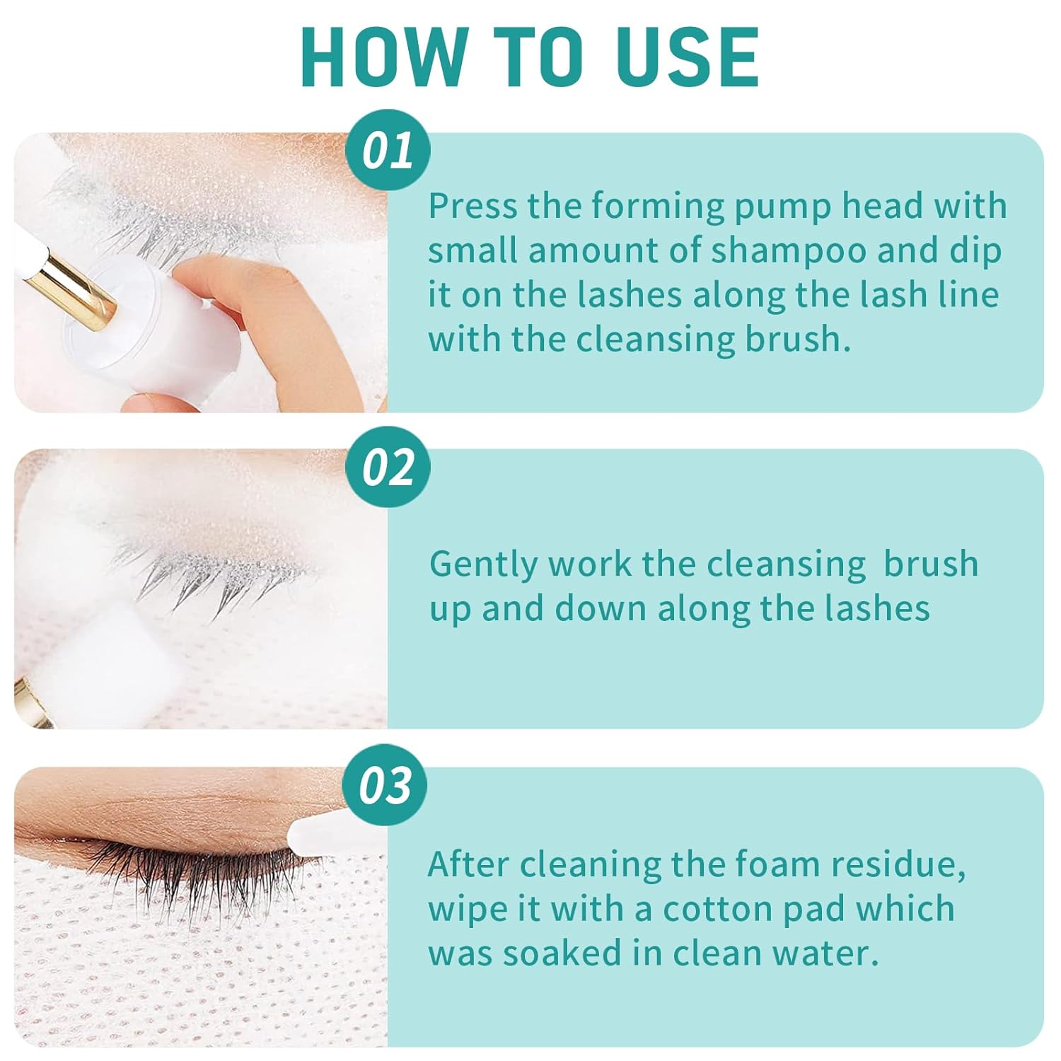 Lash Shampoo Bulk, Eyelash Cleanser for Extensions 2 Liters, Dispenser Pump, Safe Makeup Remover, Non-irritating or Burning Eyelid Foaming Cleanser for Professional Salon and Home Use (Unscented-2L)