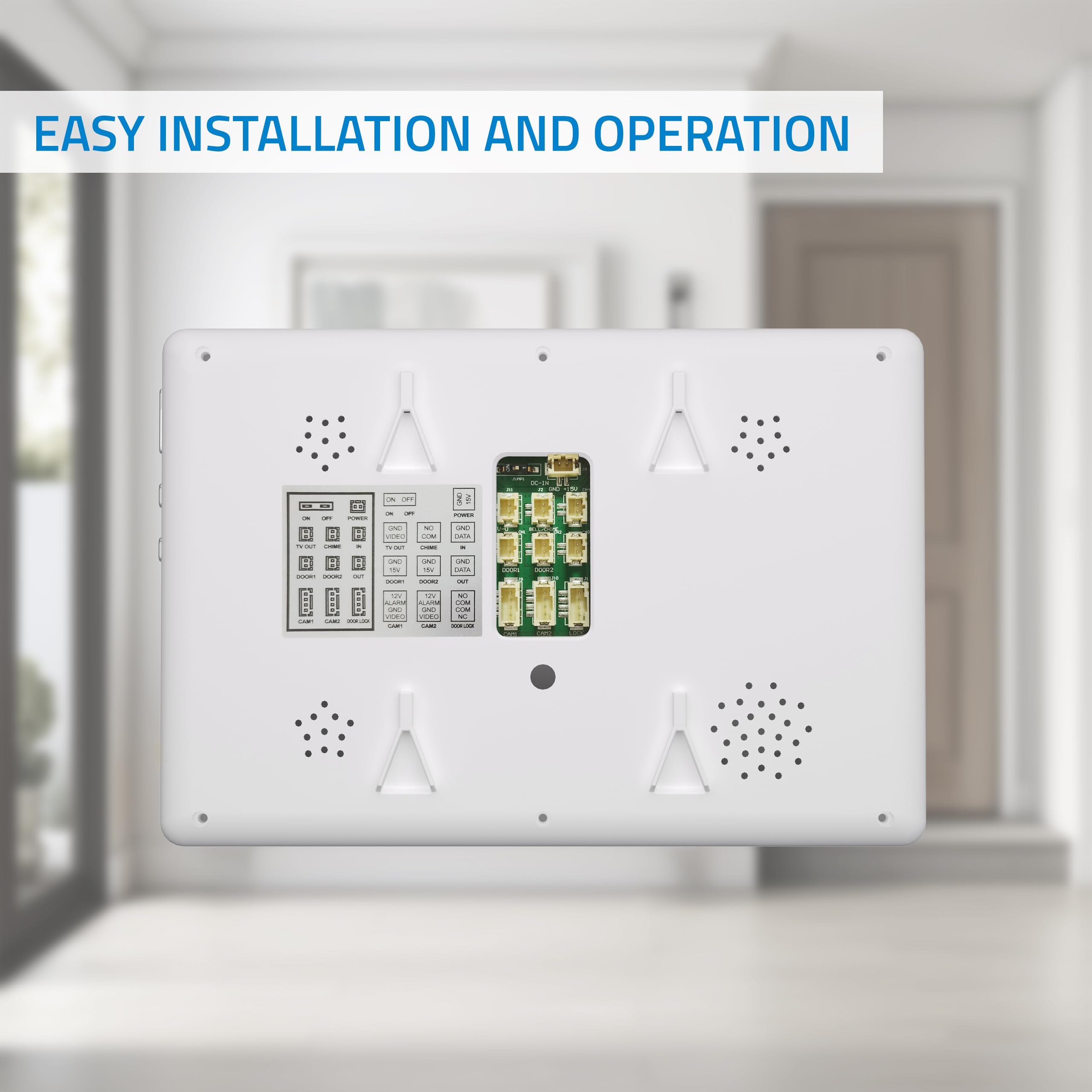 NIVIAN Videoportero 2 Hilos Analógico con Monitor 7” HQ Pantalla Interior con Audio Bidireccional | Placa Exterior IP65 Antivandálica con Visión Nocturna, Abrepuertas Eléctrico. Smart Security