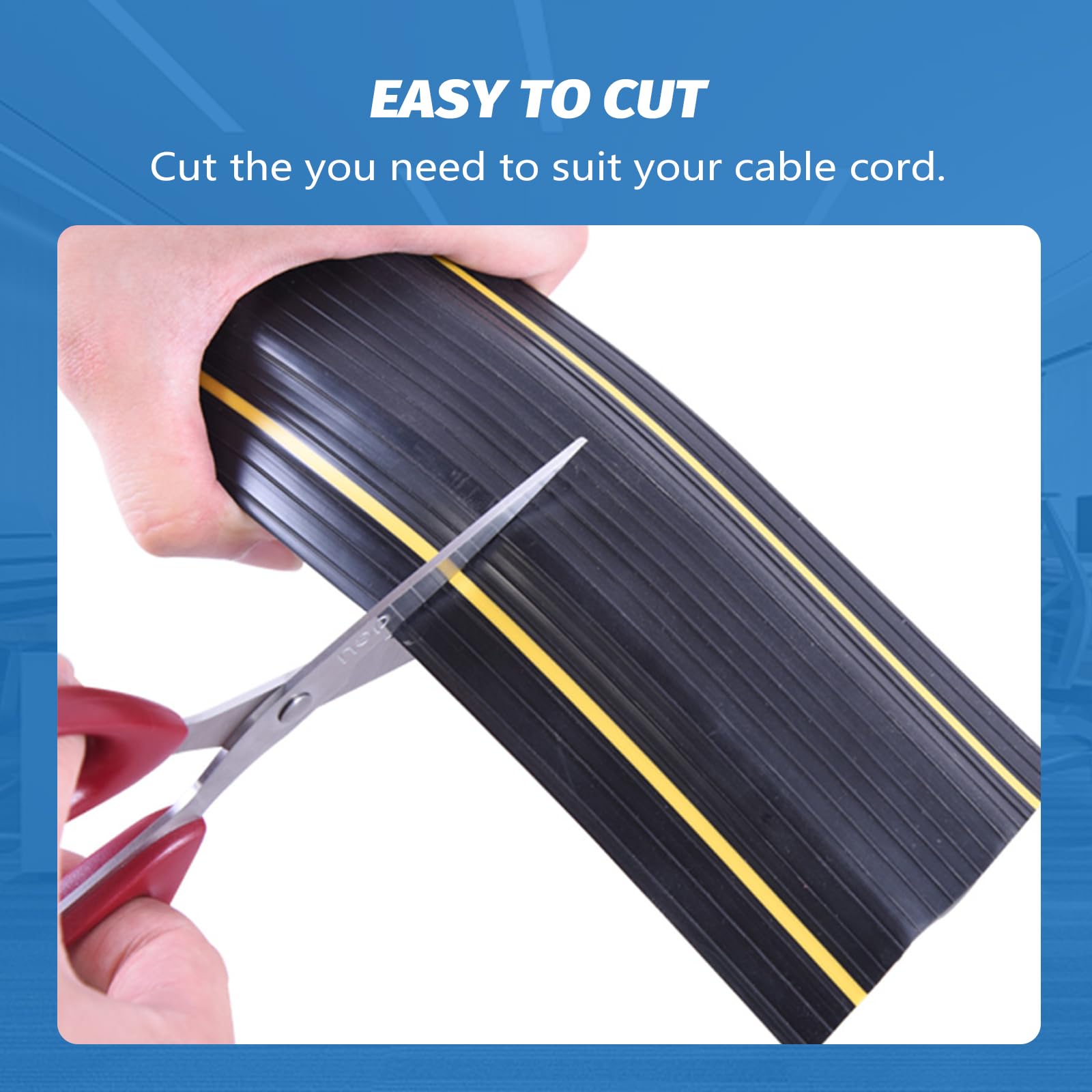 Amazon.co.jp: 6.5フィート 高耐久 PVCフロアケーブルカバー フロア