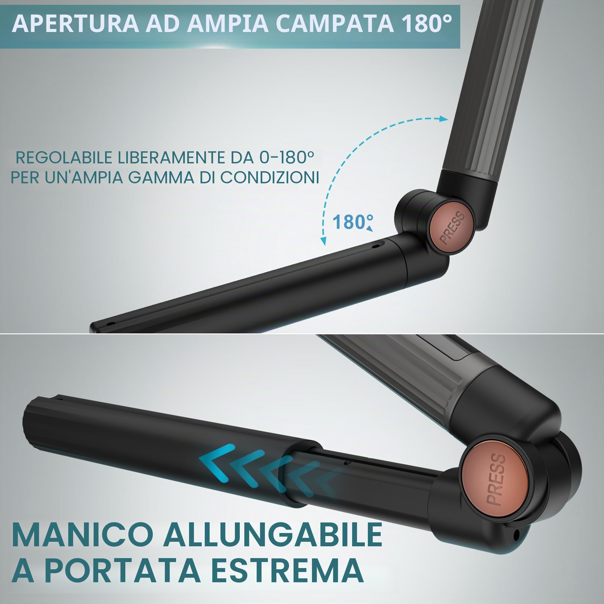 Hatteker Rasoio elettrico da uomo, kit per la cura del corpo, rasoio elettrico per il corpo, regolabarba per viso, braccio, mento, senza fili, con prolunga regolabile, display a LED impermeabile