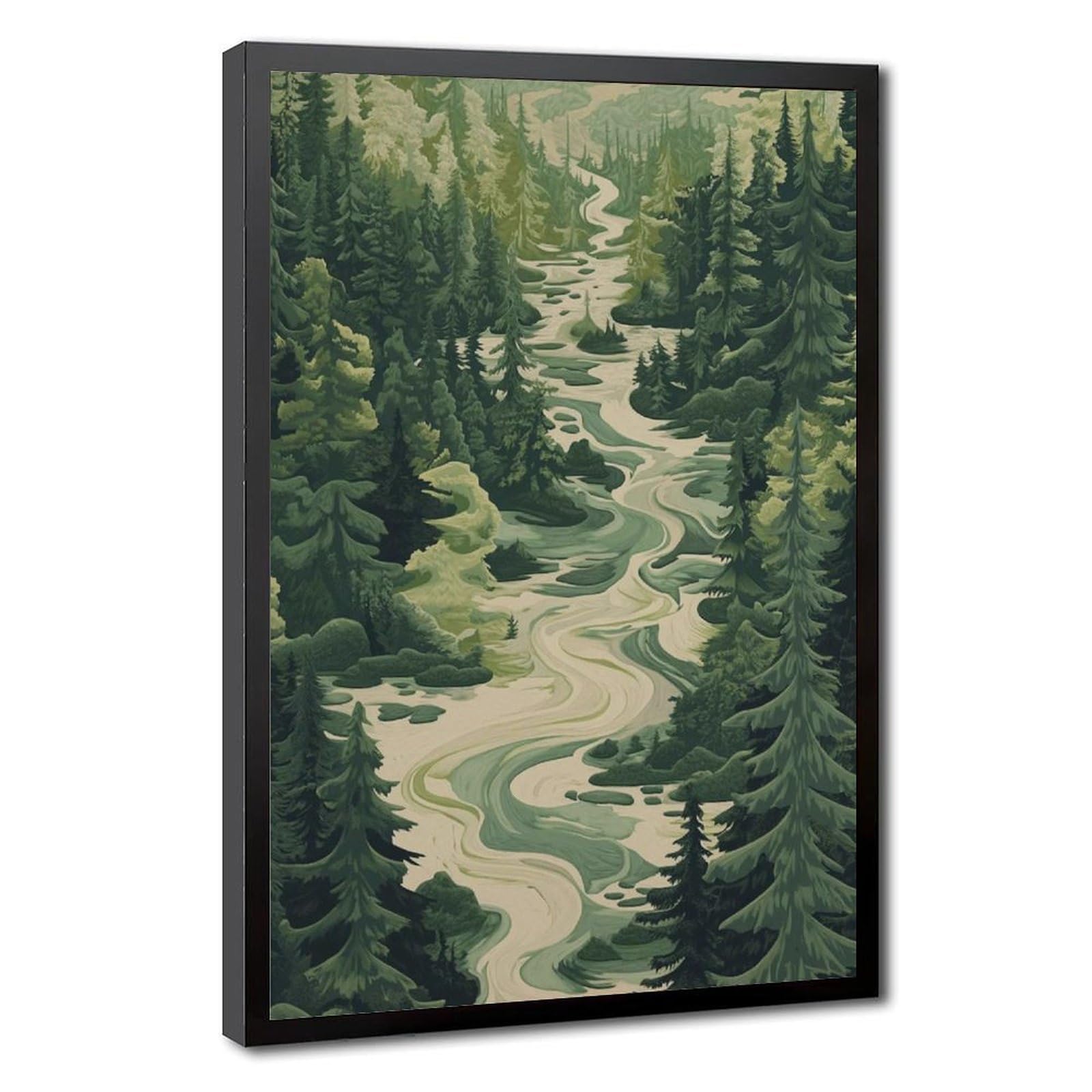 Bareronor Forest Landscape Poster Canvas Poster Bedroom Decor Landscape Office Room Decor Gift 24" L X 36" W