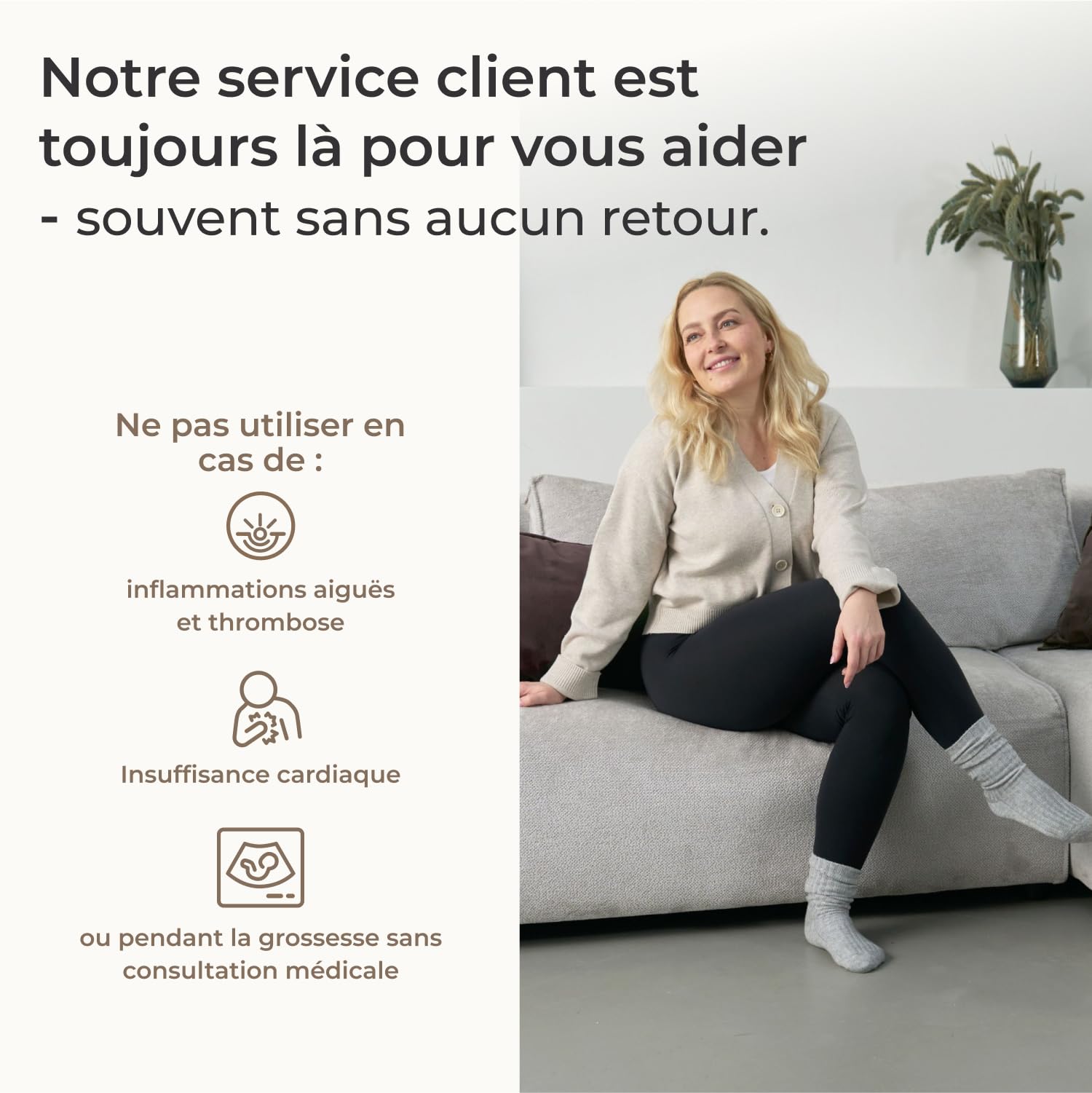 Venen Engel 4 basiques avec flux lymphatique pour le bras droit | 4 chambres à air | 1 programme de massage | Le massage par ondes de pression favorise la circulation sanguine
