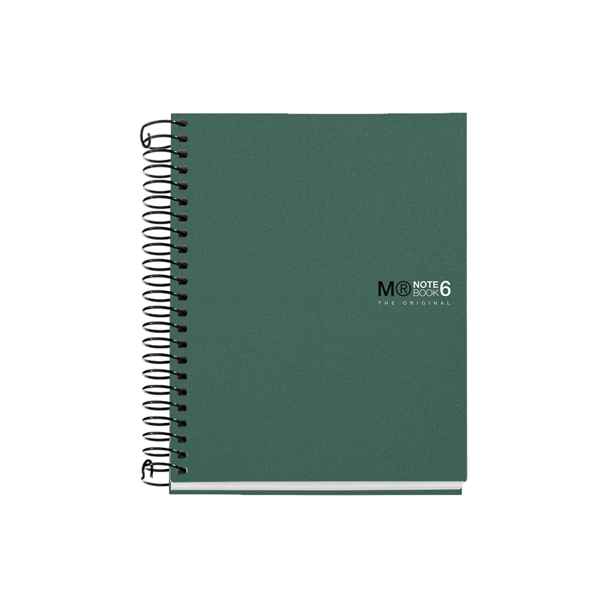 Miquelrius - The Original A6 Notebook, 6 Coloured Stripes, Opaque Polypropylene Cover, Size 105 x 148 mm, No Drilling, 150 Sheets of 70 g/m², 5 mm Grid, Khaki