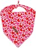 Elegant little tail Valentine's Dog Bandana - Red Heart Pet Bandanas Washable Bib Kerchief Scarf Cute Adjustable Pet Bandanas for Small Medium Dogs