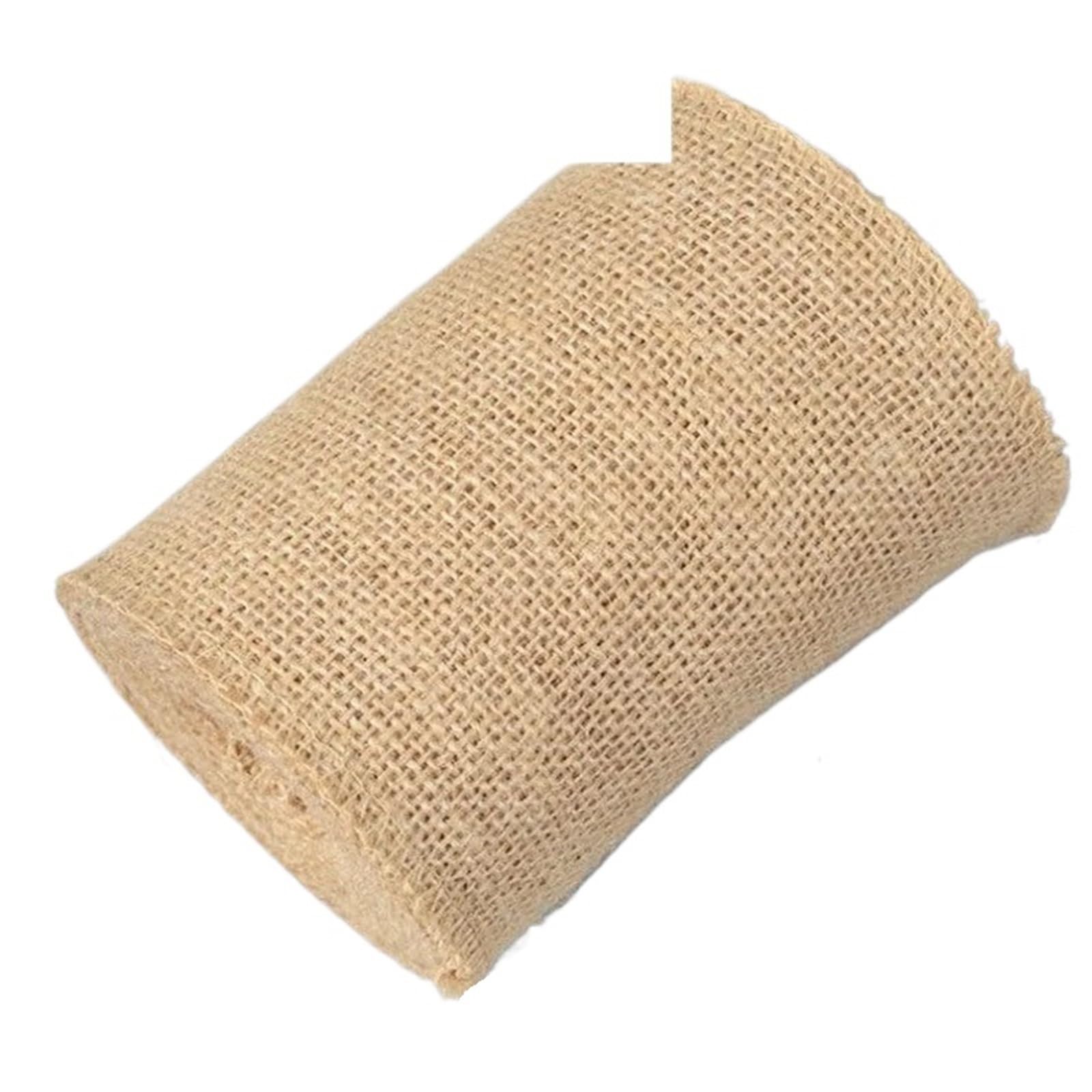 Tela Arpillera 1/2/5/10M Natural Burlap Fabric Roll Jute Ribbon For Wrapping Craft Projects Wedding Home Decor 2.5/3/4/5/6/8/10/15cm Wide(Width 150mm,10Meters)
