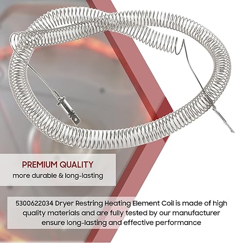 Miniatura 5 de Seentech 5300622034 Bobina de reestrado del elemento calefactor de la secadora - Compatible con secadores Frigi-daire, Kenmore y Gibson - Sustituye