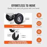 VEVOR Aluminum Hand Truck, 2 in 1, 800 lbs Load Capacity, Heavy Duty Industrial Convertible Folding Hand Truck and Dolly, Utility Cart Converts from Hand Truck to Platform Cart with Rubber Wheels