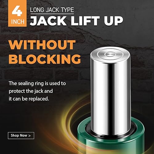 Miniatura 2 de Newhai 10 toneladas Hidráulico Ram Jack 4 ''3.937 in Max Stroke Cilindro de elevación hidráulico de un solo efecto Porta Power Jack Pequeño portátil