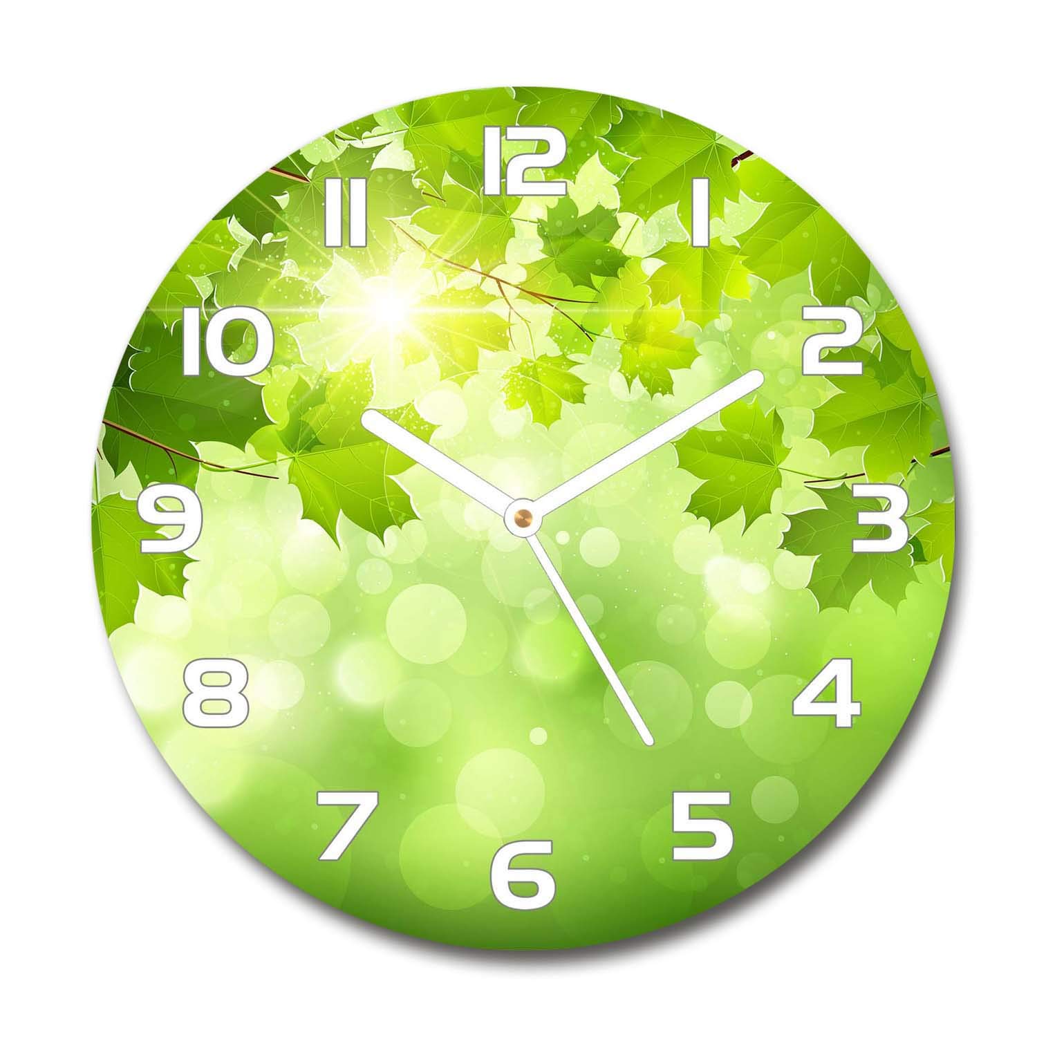 Horloge en Verre 60x60cm Tulup avec Aiguilles Blanches pour Salon Modern