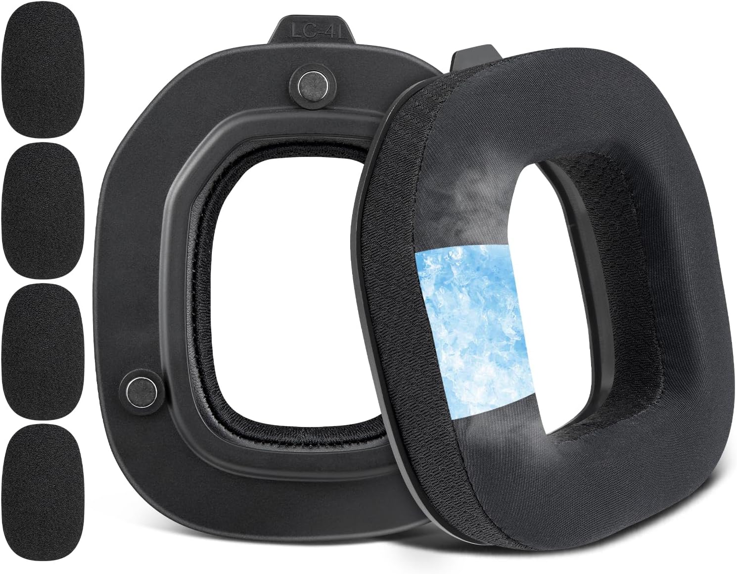 SOULWIT Cooling Gel Replacement Earpads for Astro A50X/A50 Gen4/A50 Gen5 (Do Not Fit A50 Gen 3) Headset, Ear Pads Cushions with Ice Silk Fabric and High-Density Foam - Black