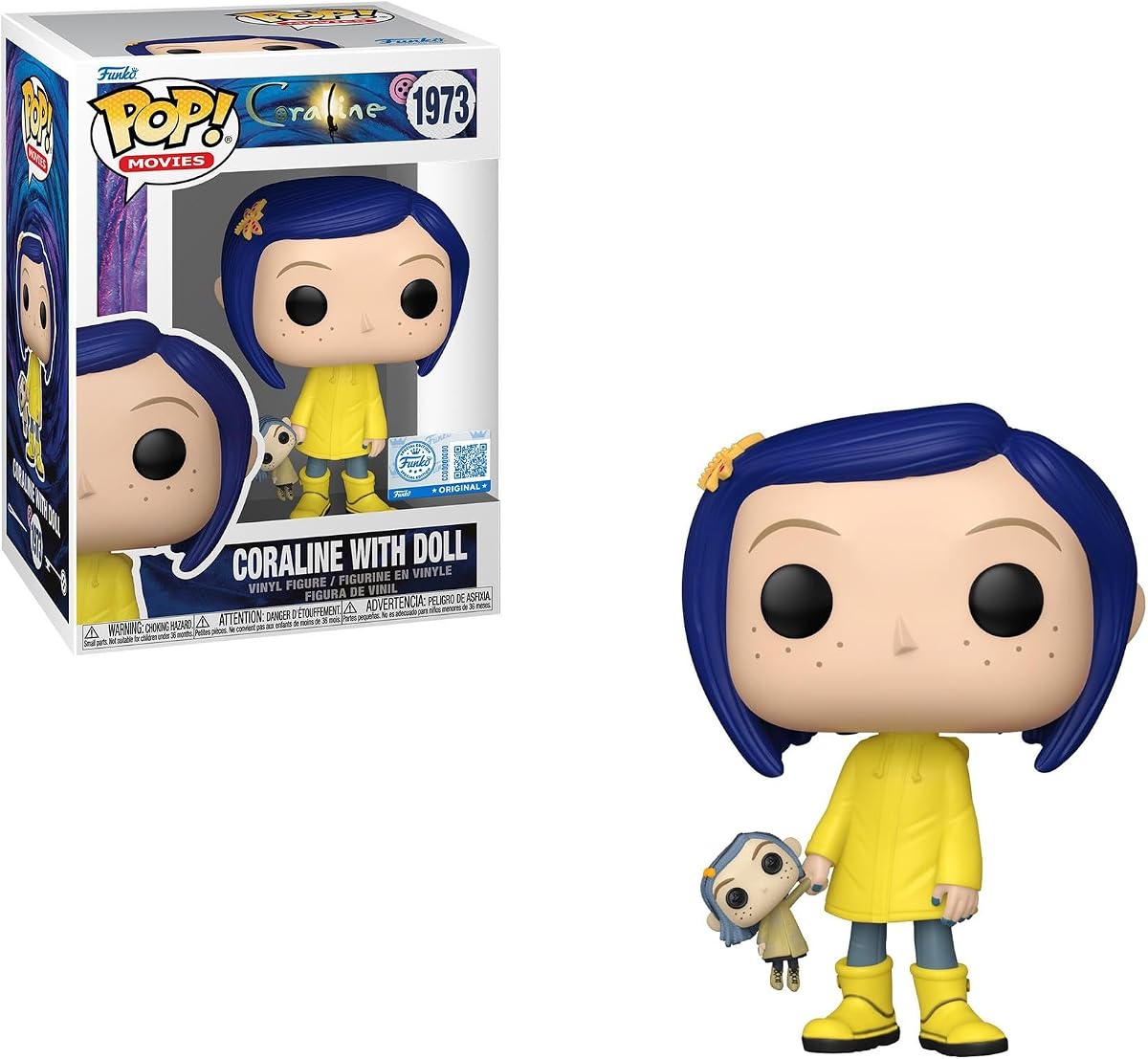 Funko Movies Coraline con muñeca Figura de vinilo pop exclusiva 1973