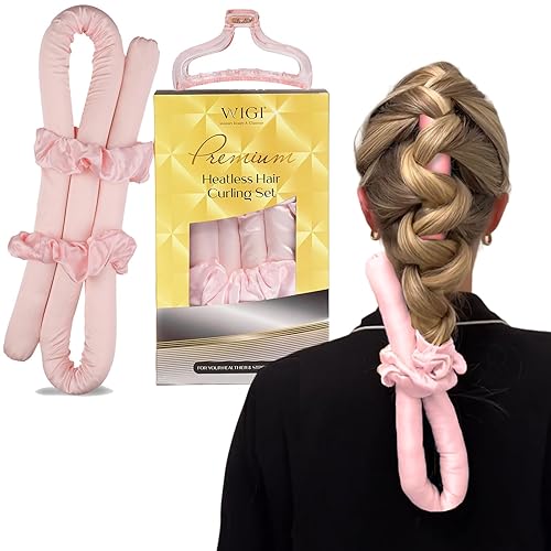 WIGI Rizador de pelo sin calor de alta calidad, 100 % seda de morera pura, no se riza con calor para el cabello, rizadores de pelo para dormir