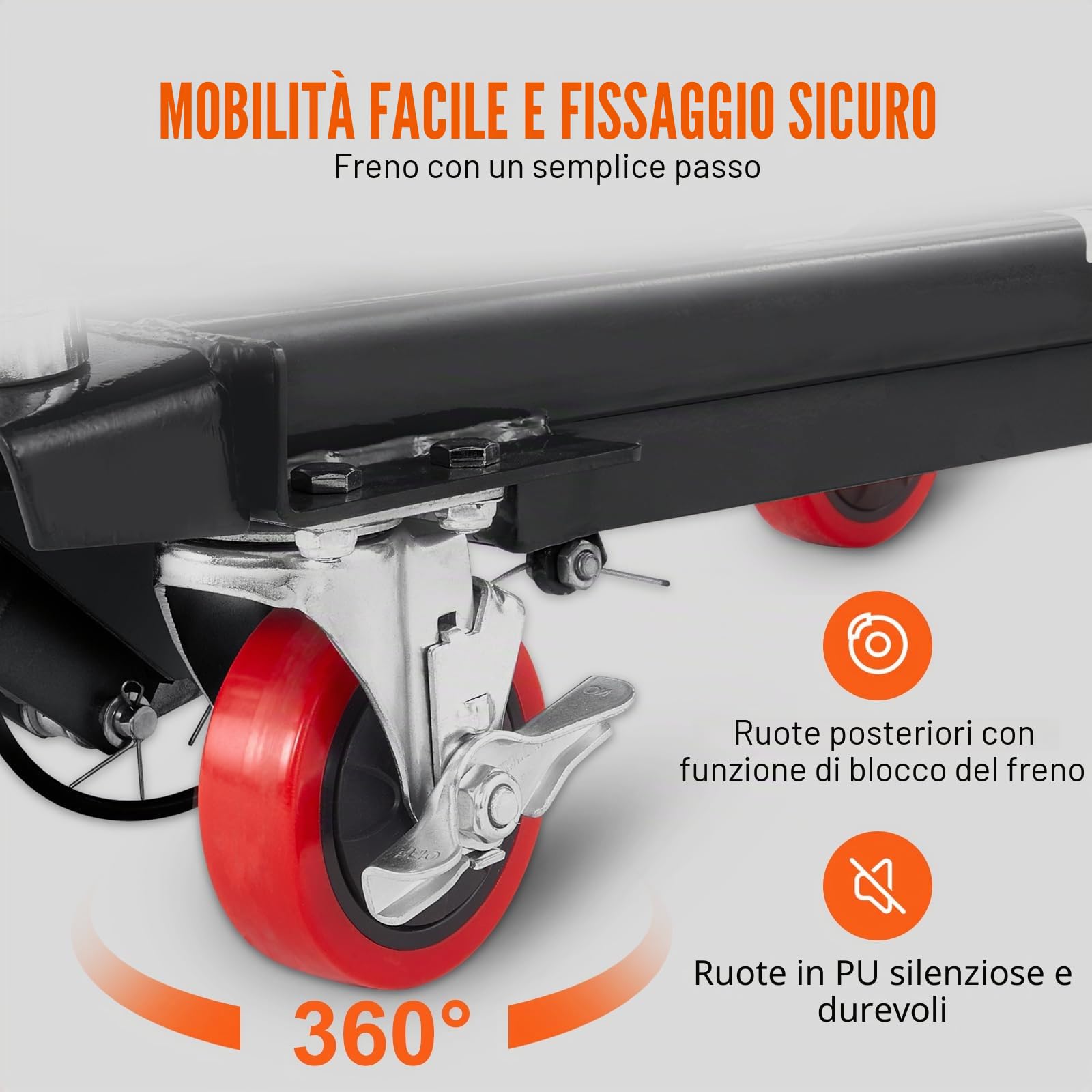 VEVOR Carrello Elevatore Idraulico, Capacità 230kg, Altezza di Sollevamento 220-720 mm, Piattaforma Elevatore Manuale a Forbice Singola con Cuscinetto Antiscivolo, Carrello Idraulico a Forbice Nero