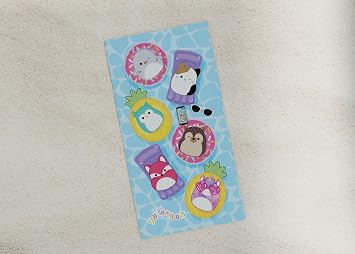 Franco Squishmallows Super Soft Cotton Bath/Pool/Beach Towel, 58 in x 28 in