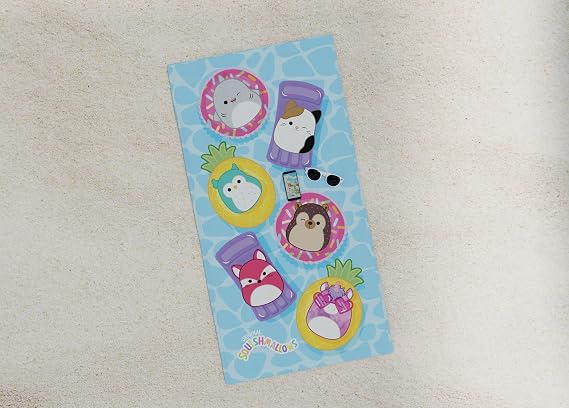 Franco Squishmallows Super Soft Cotton Bath/Pool/Beach Towel, 58 in x 28 in