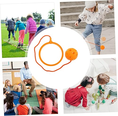 Miniatura 8 de ibasenice Juego de 2 pelotas rebotadoras para niños, columpios al aire libre para niños, cuerda de saltar para interiores, juego de entrenamiento