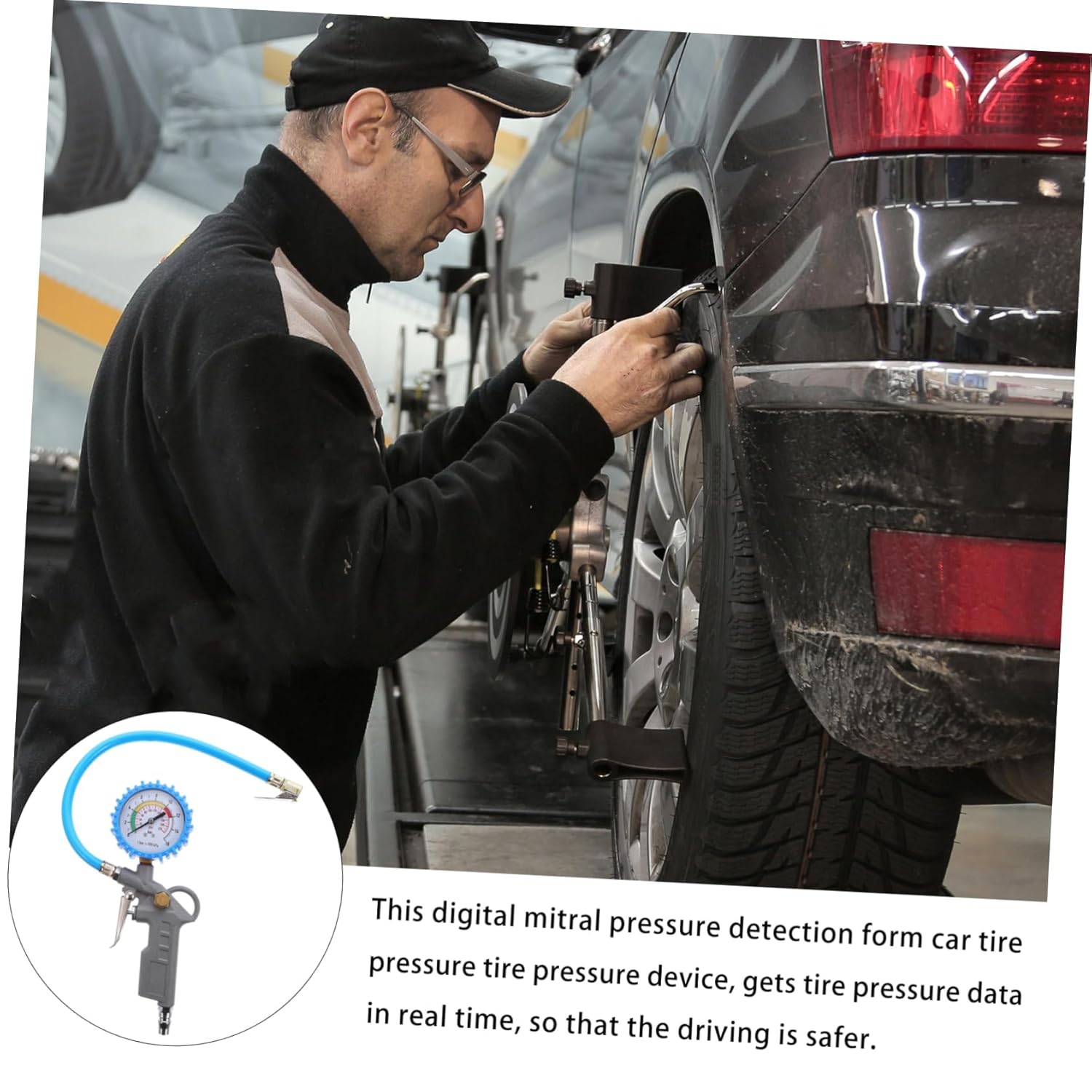 Tire Pressure Gauge Auto Tire Pressure Tester Car Air Gauge Accurate Easy to Use