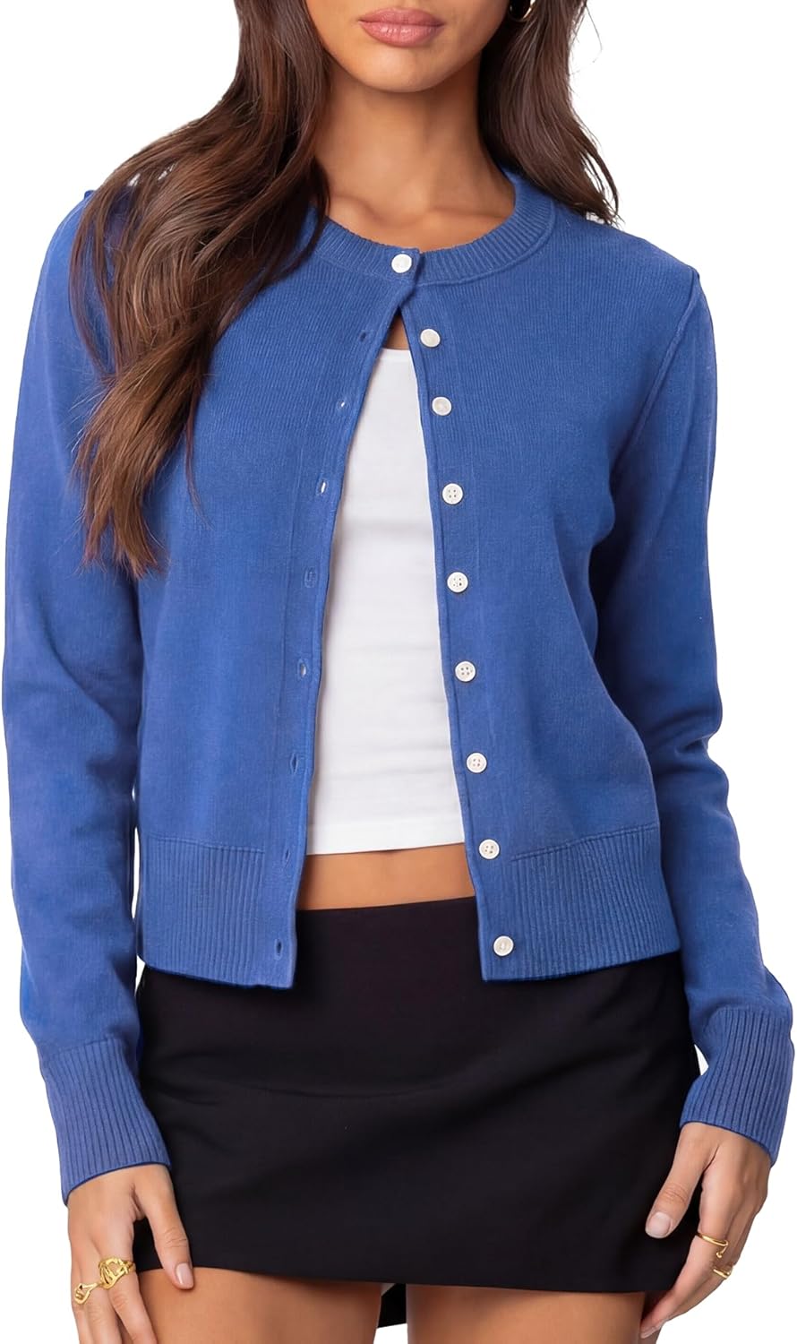 Darong Women's Lightweight Cardigan Sweater Long Sleeve Button Down Crew Neck Spring Outfits Fashion 2026 Clothing