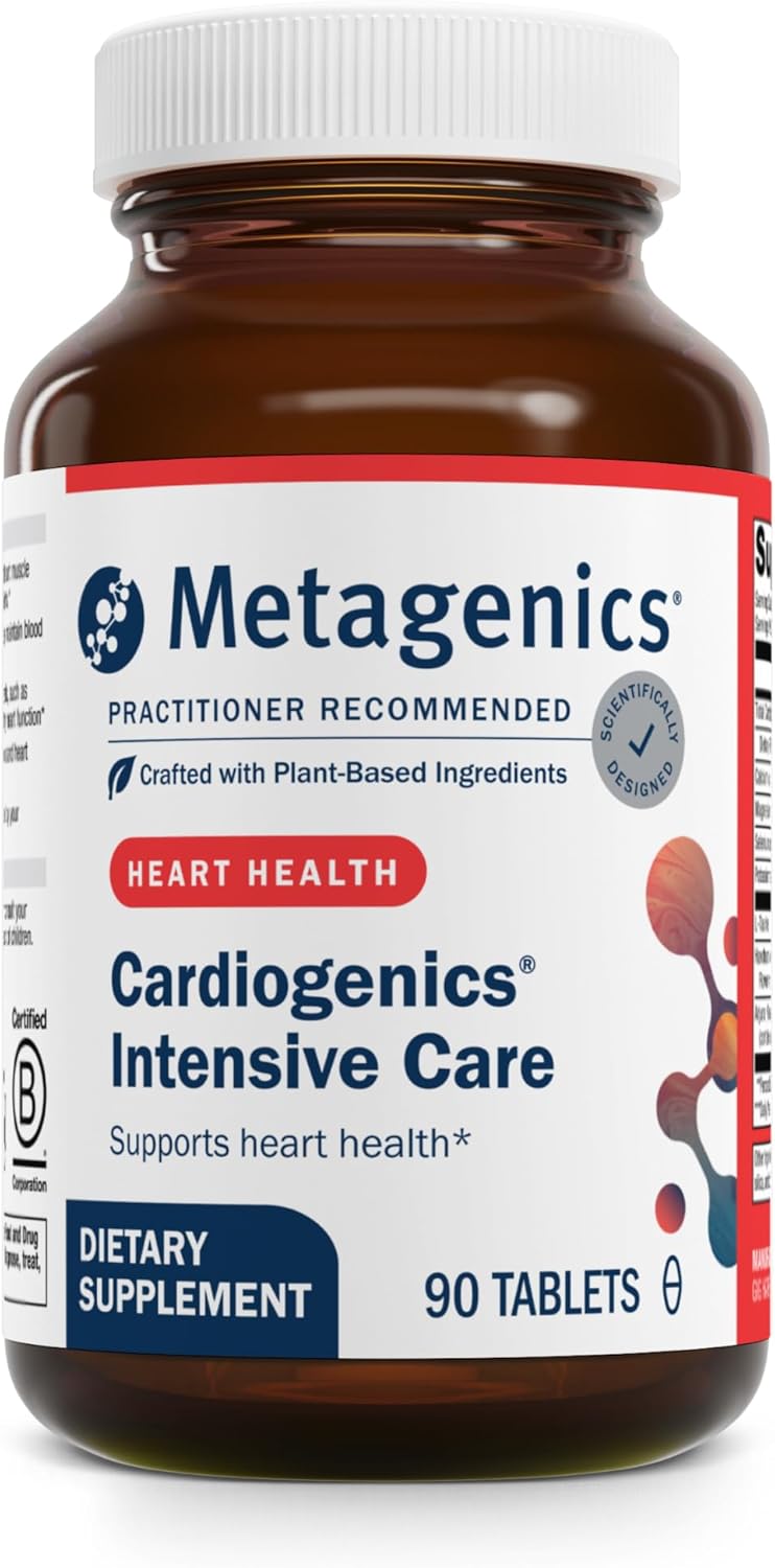 Metagenics Cardiogenics Intensive Care - Heart Health Supplement* - with Arjuna Bark, Hawthorn Leaf, Magnesium, Calcium, Selenium & Amino Acids - SupportsHealthy Circulation* - 90 Tablets