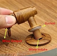 Vista 7 de Barriles de envejecimiento de roble de 3 L, dispensador de barril de whisky para el hogar, cubo de vino para vino, licores, cerveza y licor