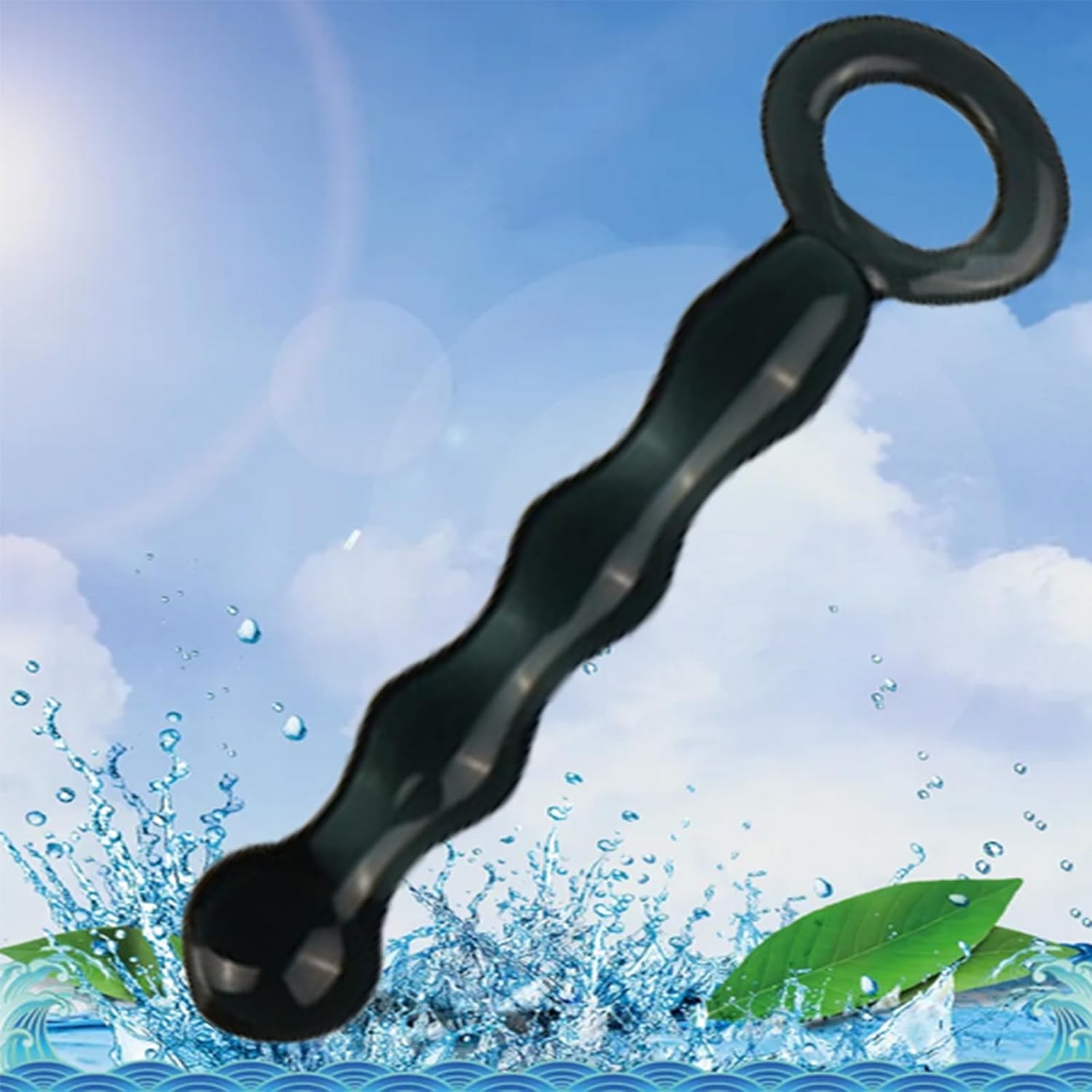 Crystal Glass Pleasure Wand Double Ended Dildo Penis G-Spot Stimulator Women Masturbator Butt Plug Anal Sex Toy for Men Women (Style 3)