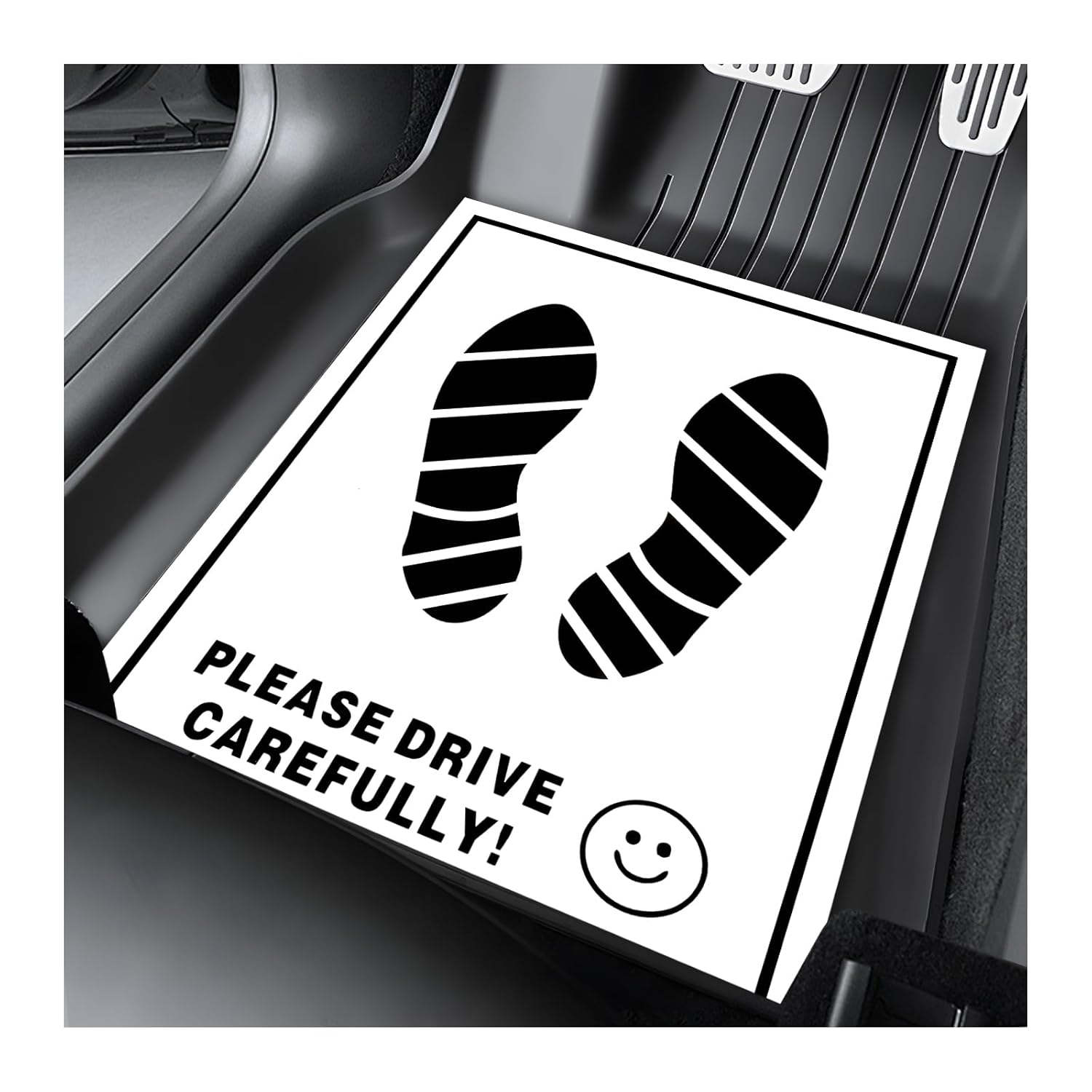 50 PCS Paper Car Floor Mats 15 19 Disposable Waterproof Car Floor Protector with Footprint Words Temporary Foot