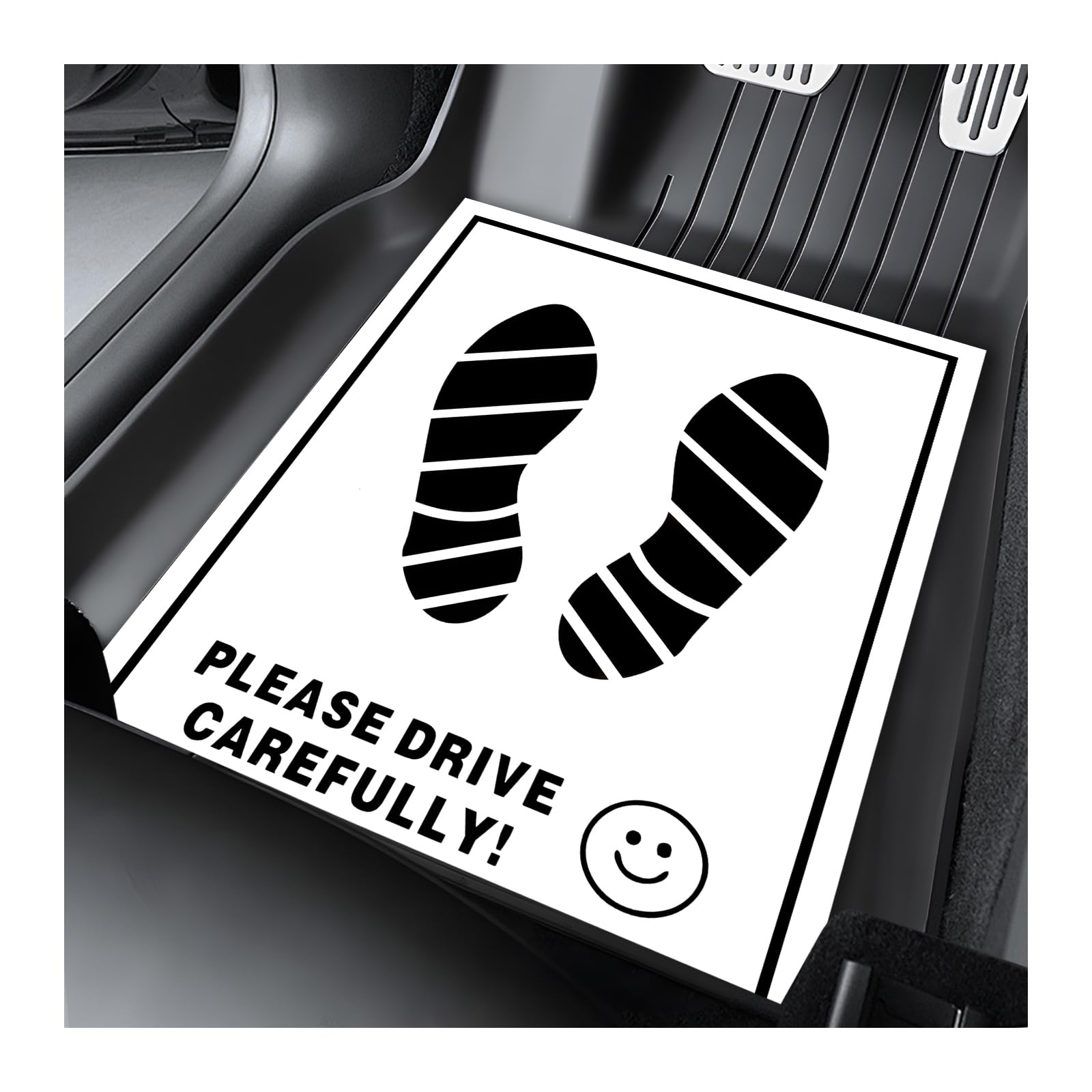 50 PCS Paper Car Floor Mats 15 19 Disposable Waterproof Car Floor Protector with Footprint Words Temporary Foot