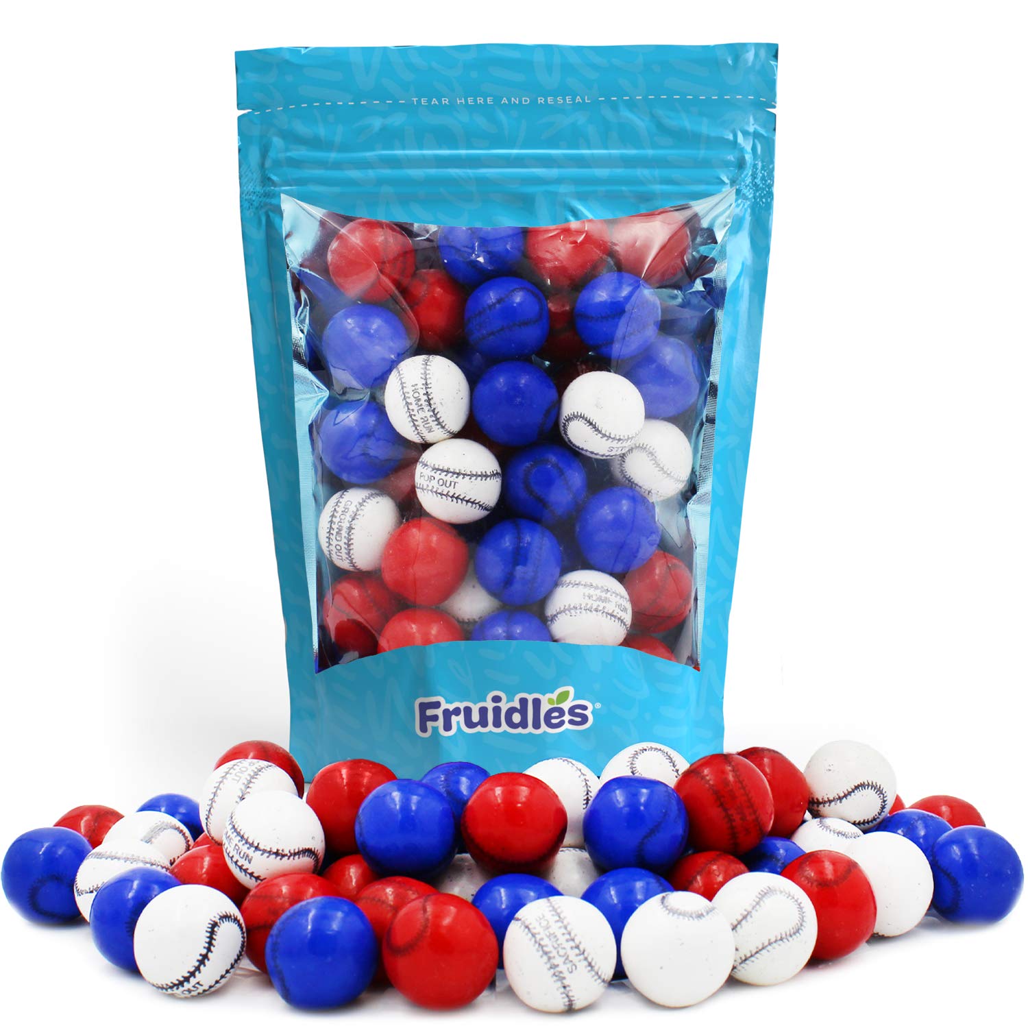 Playball Baseball Gum Balls Fruit Flavored, USA Patriotic