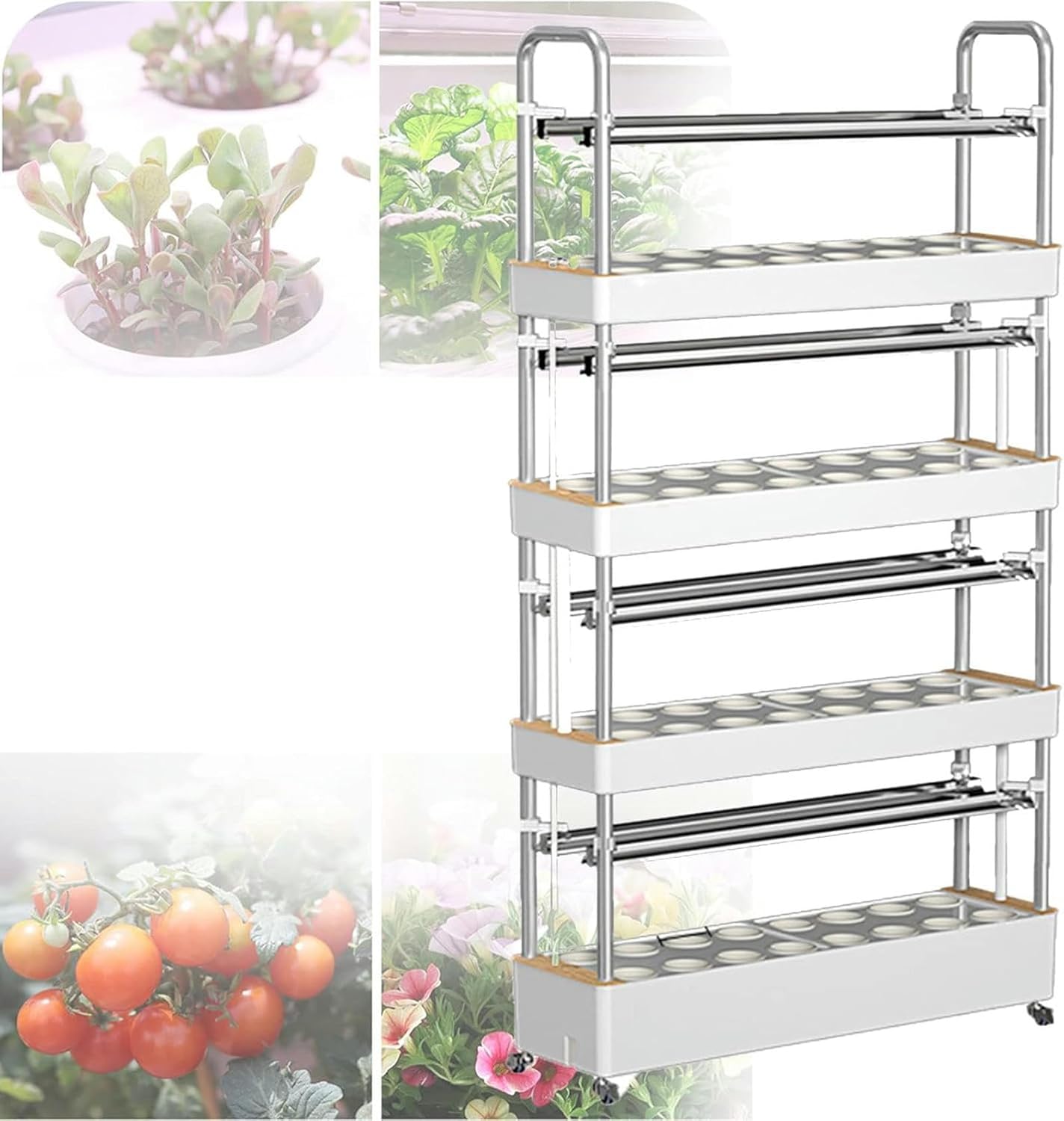 Hydroponic Tower Growing Sytem,Garden Hydroponic Growing System Vertical Tower,Indoor Gardening System,48/64 /90/120 Planting Spaces,for Planting Leafy Vegetables,Stem Vegetables (120hole)